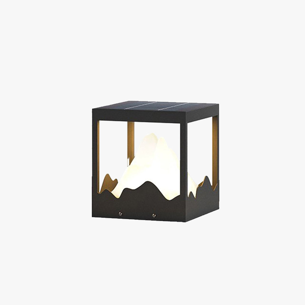 Ray Moderno Lámpara De Pie Exterior Cuboide Metal Patio