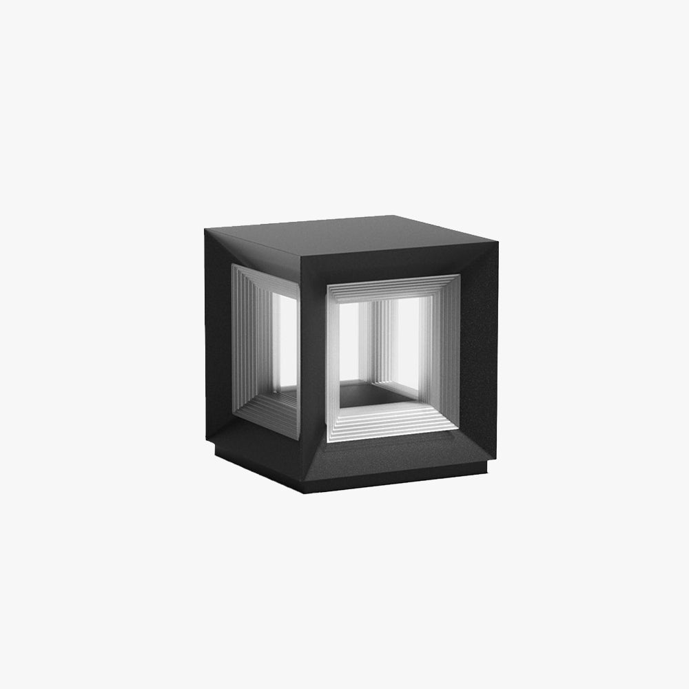 Ray Moderno Lámpara LED Exterior Cubo Metal Patio