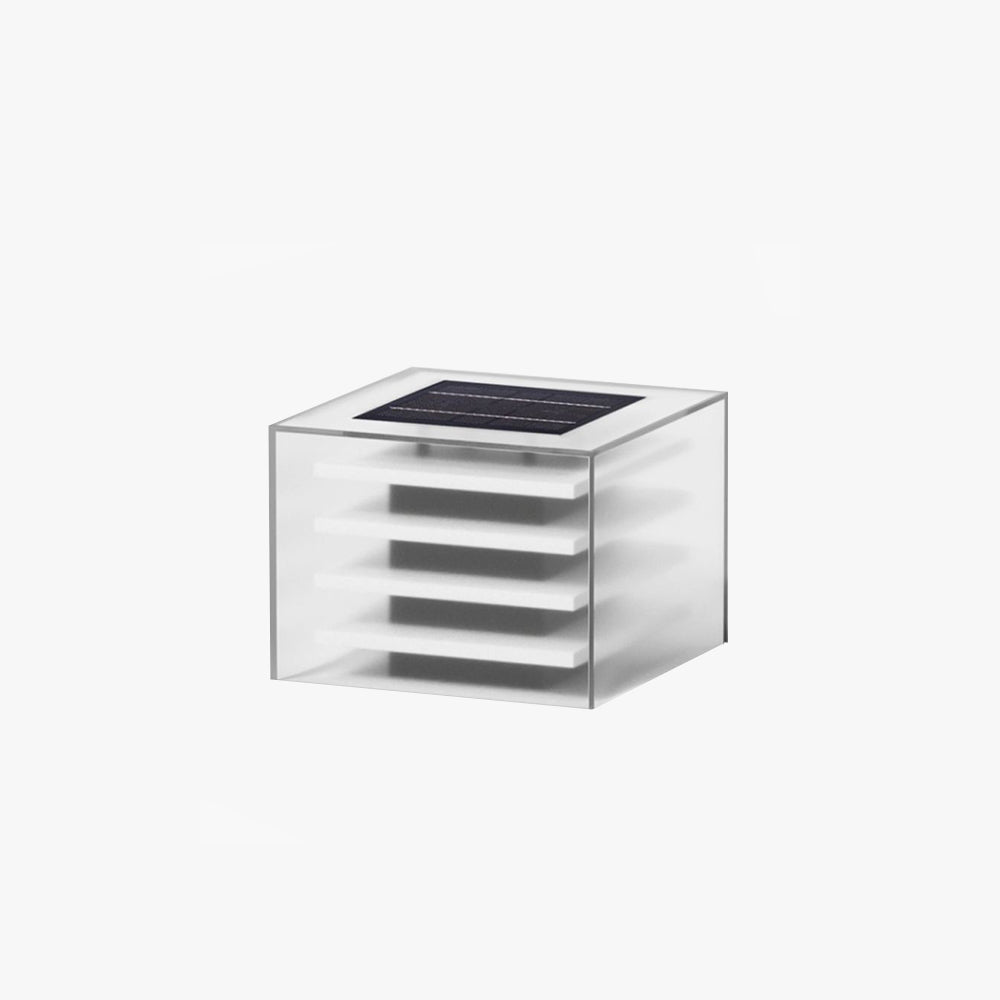 Ray Moderno Lámpara Exterior Solar Cubo Metal Patio