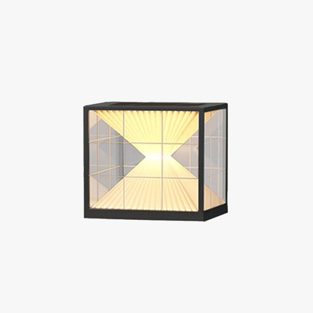 Ray Lámpara de Pie Exterior Moderno Piramidal Metal Patio