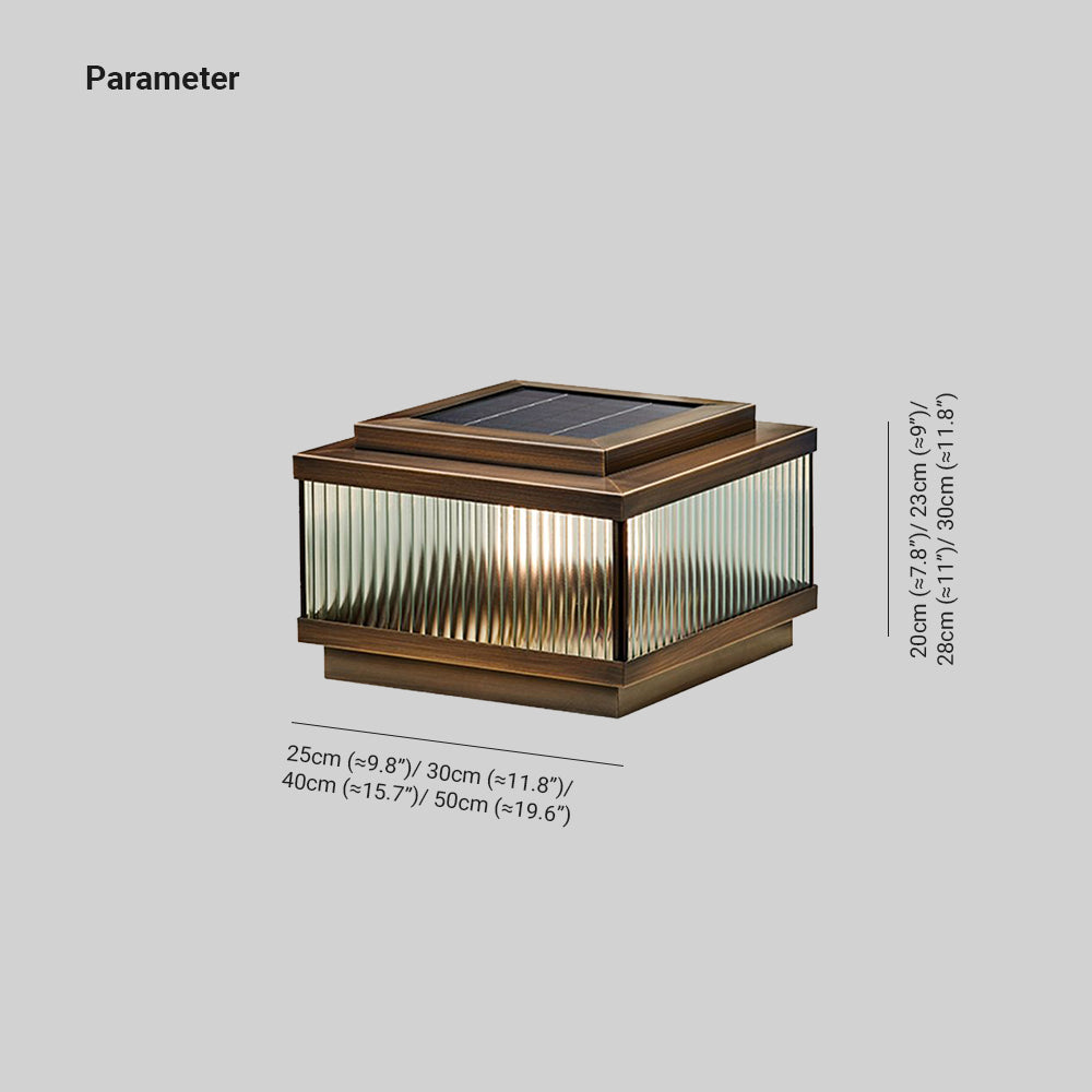 Ray Moderna Lámpara Exterior Cubo Metal Patio Jardín