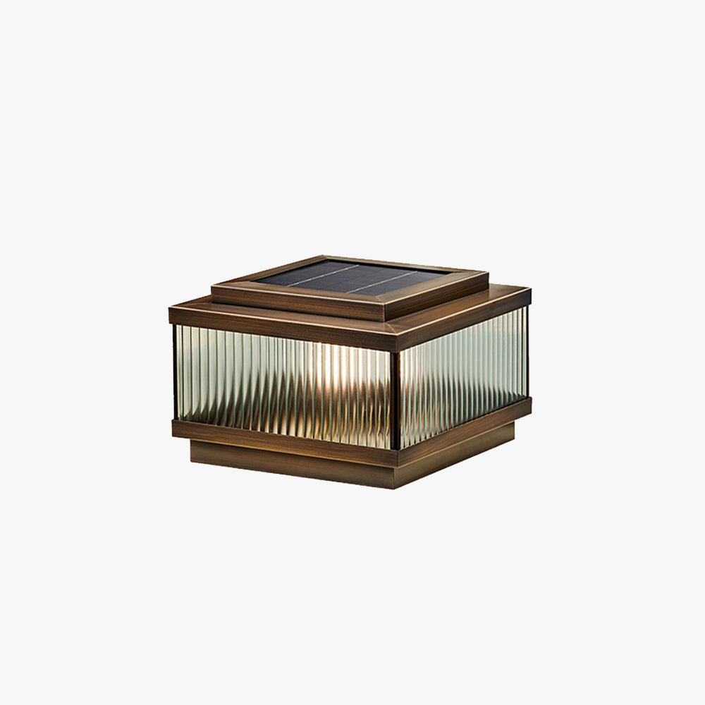 Ray Moderna Lámpara Exterior Cubo Metal Patio Jardín