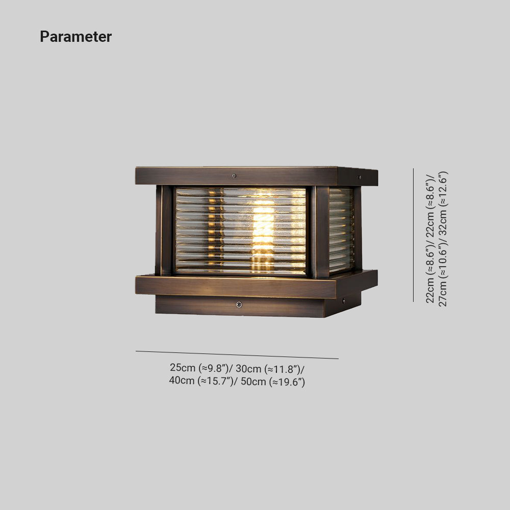 Ray Moderna Lámpara Exterior Solar Cubo Patio