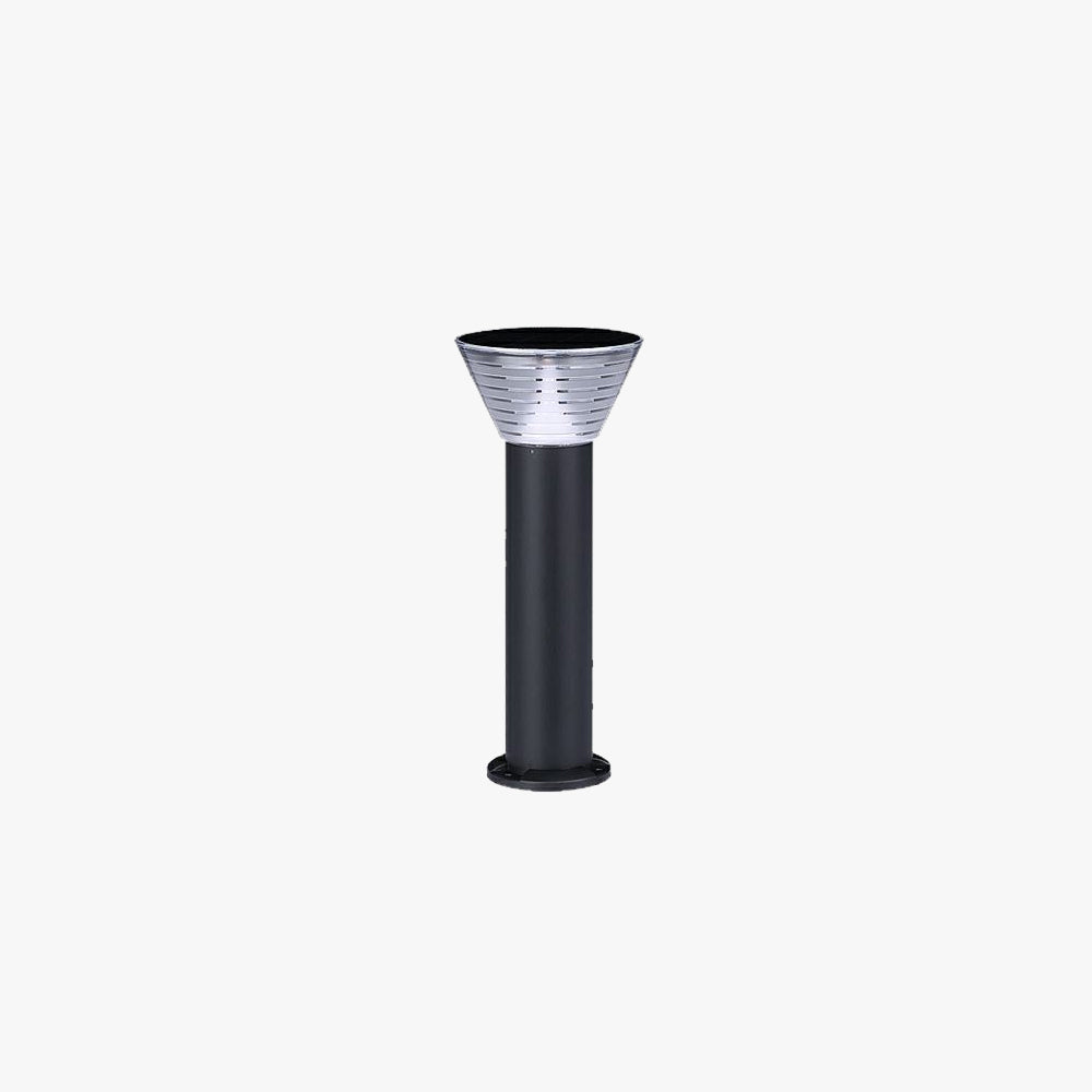 Ray Moderna Cónica Metal Solar Lámpara De Pie Exterior