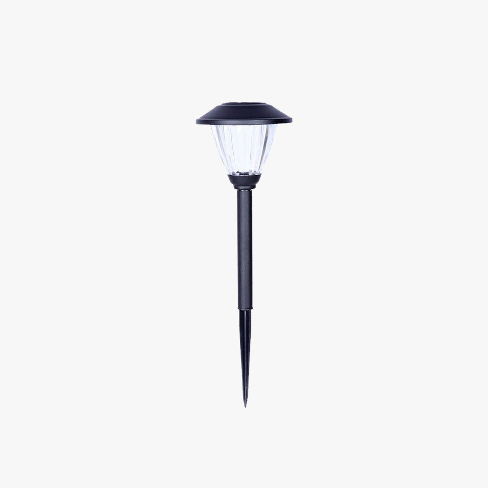 Mira Lámpara De Pie Exterior Moderno Sombrero Metal Solar