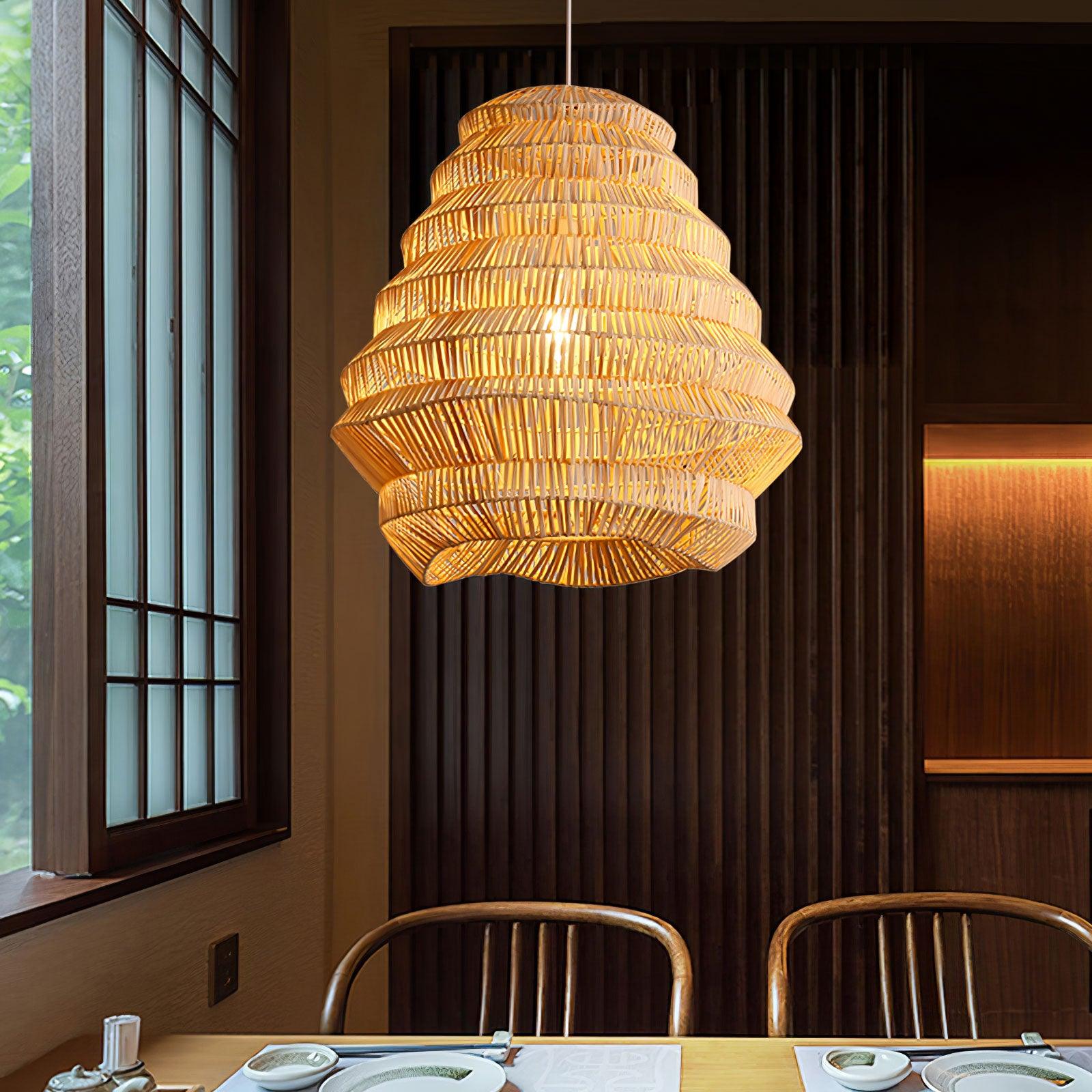 Bamboo Spiral Pendant Lamp - Letslighting