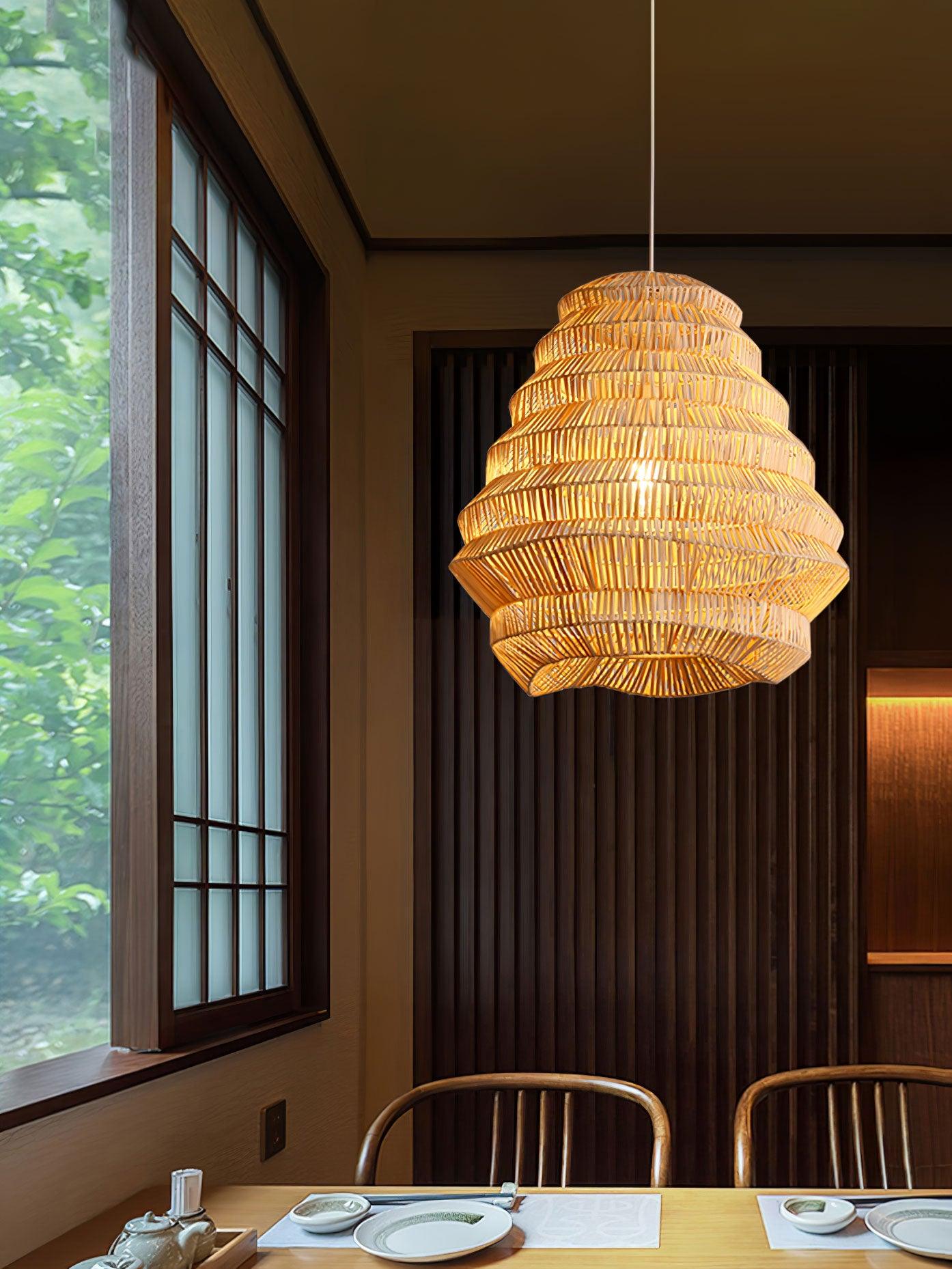 Bamboo Spiral Pendant Lamp - Letslighting