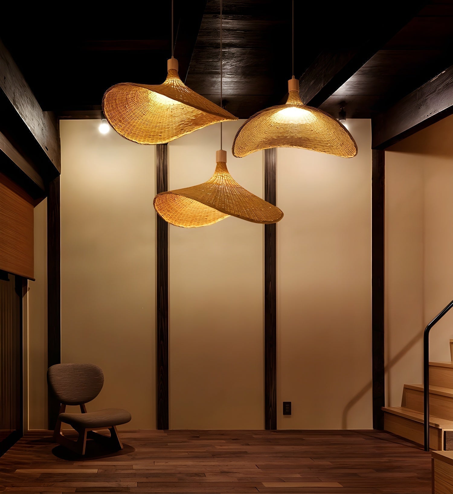 Rattan Weave Hat Pendant Light - Letslighting