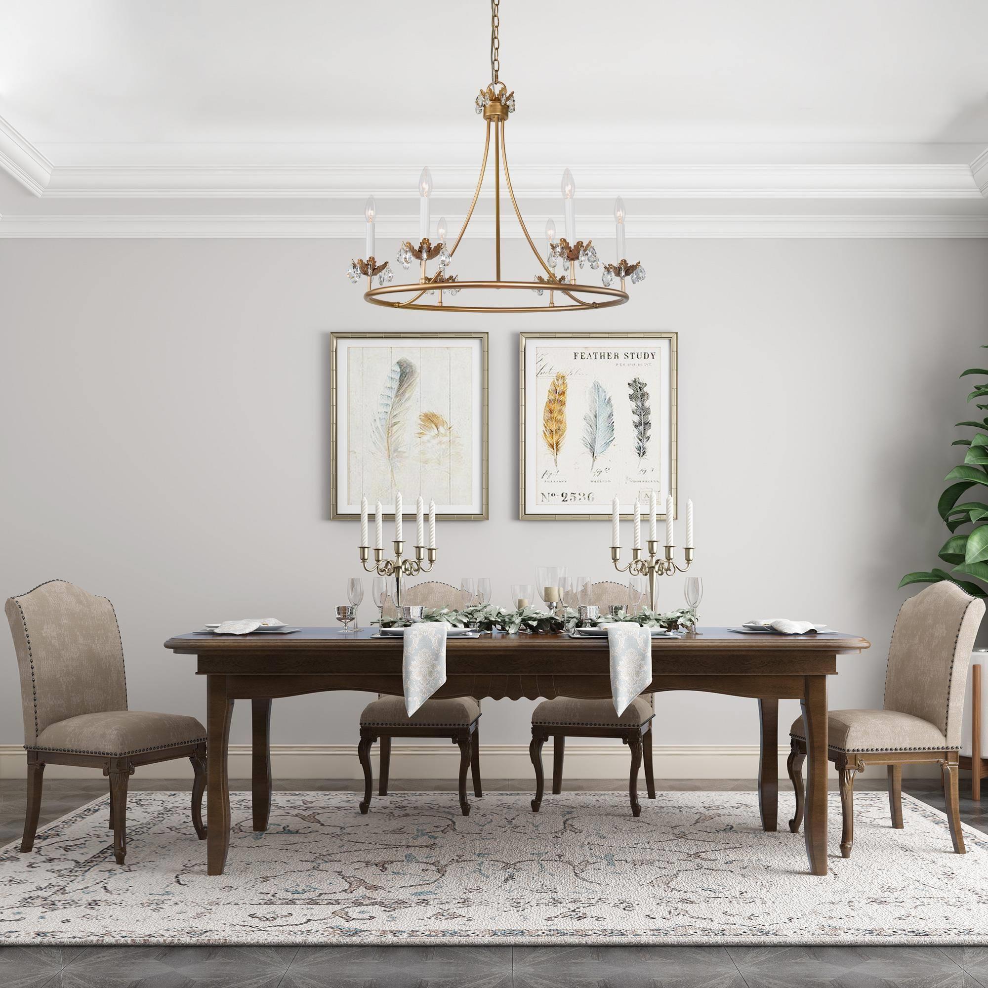 Yrvuvyh Vintage Industrial Luxury Brass Crystal Chandelier - Lamp Copper