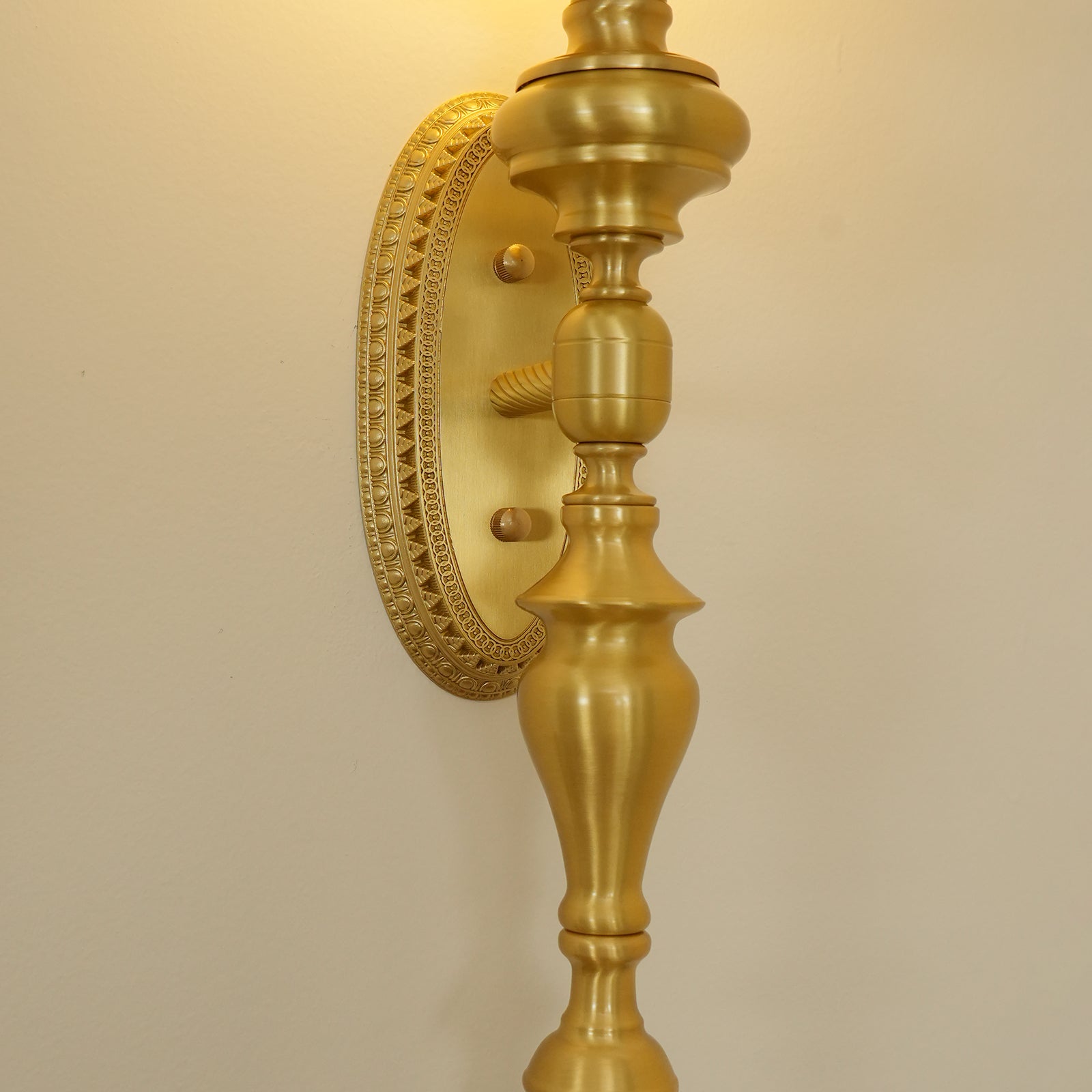 Wall Lamp Sculpted Brass Body Globe Shade Classic Elegant Statement - Letslighting