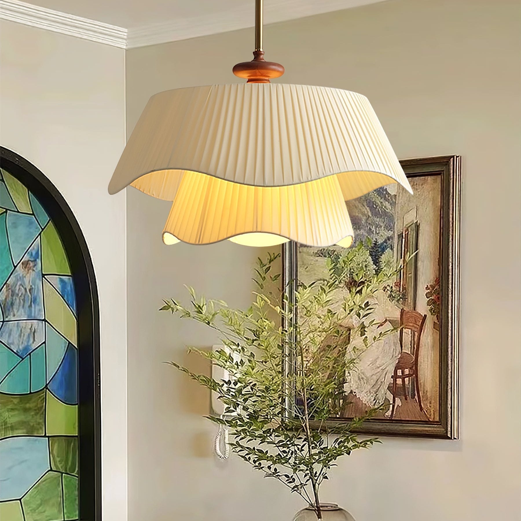 Aphais Premium Elegance Wood Metal Pendant Lamp - Letslighting