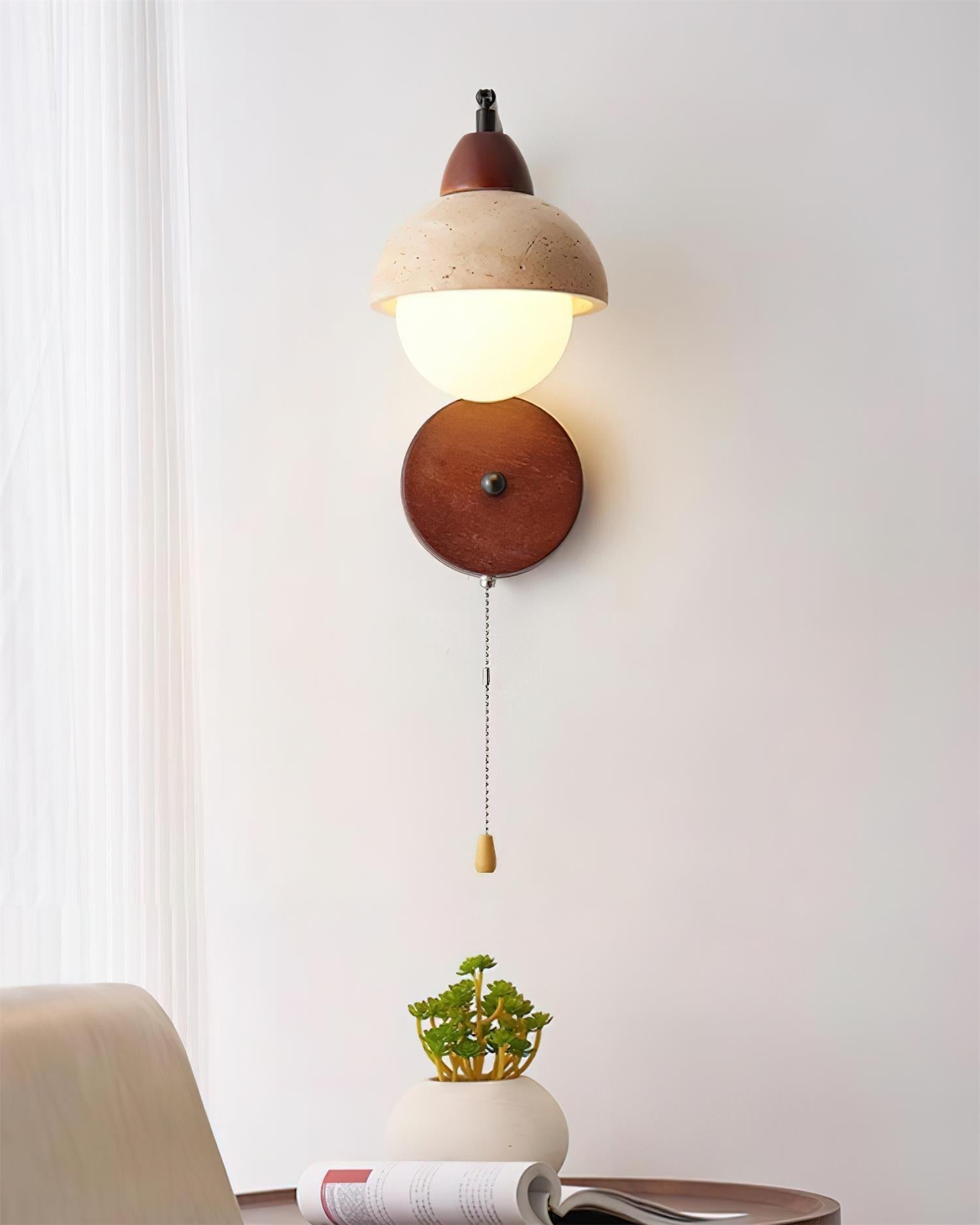 Ritta Dome Travertine Wall Lamp - Letslighting