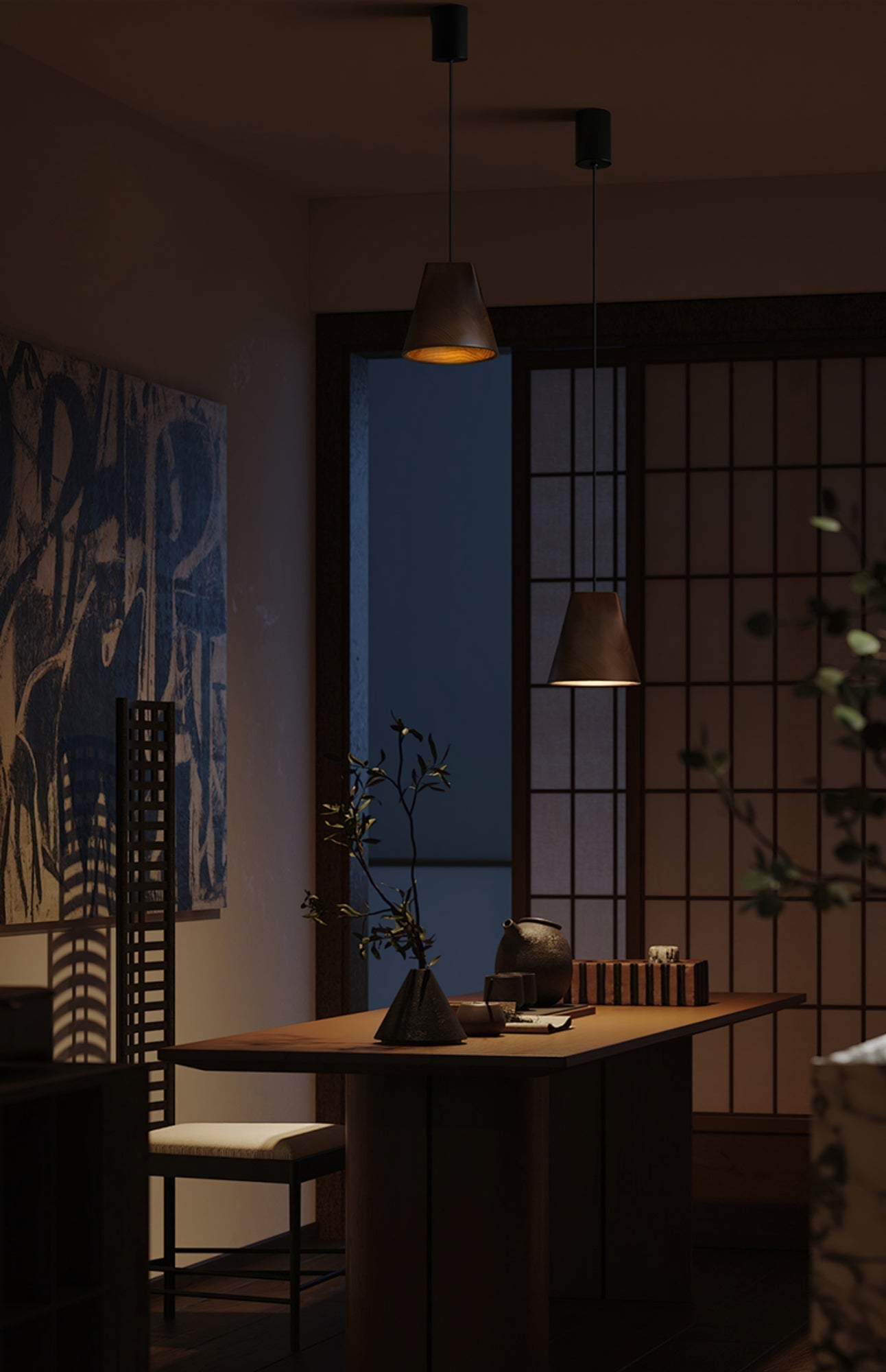 Ivarara Asymmetrical Wood Pendant Light - Letslighting