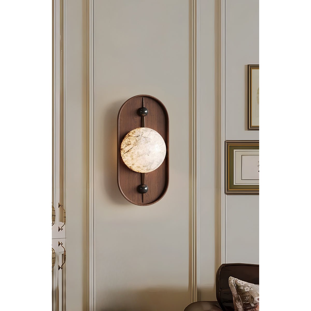Mylaearae Orb Alabaster Wall Light - Letslighting