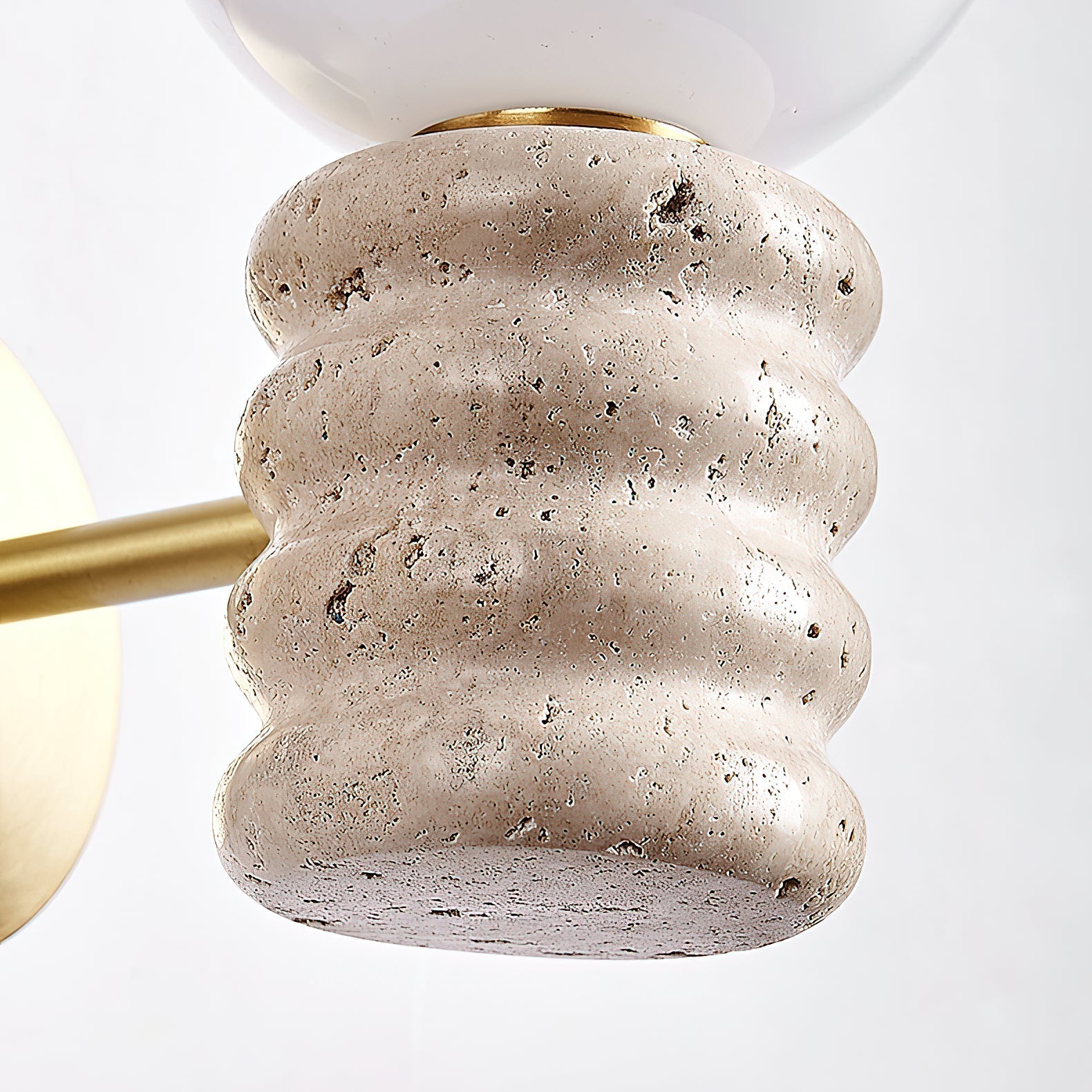 Ljomuvyh Modern Minimalist Travertine Glass Wall Lamp - Lamp Copper