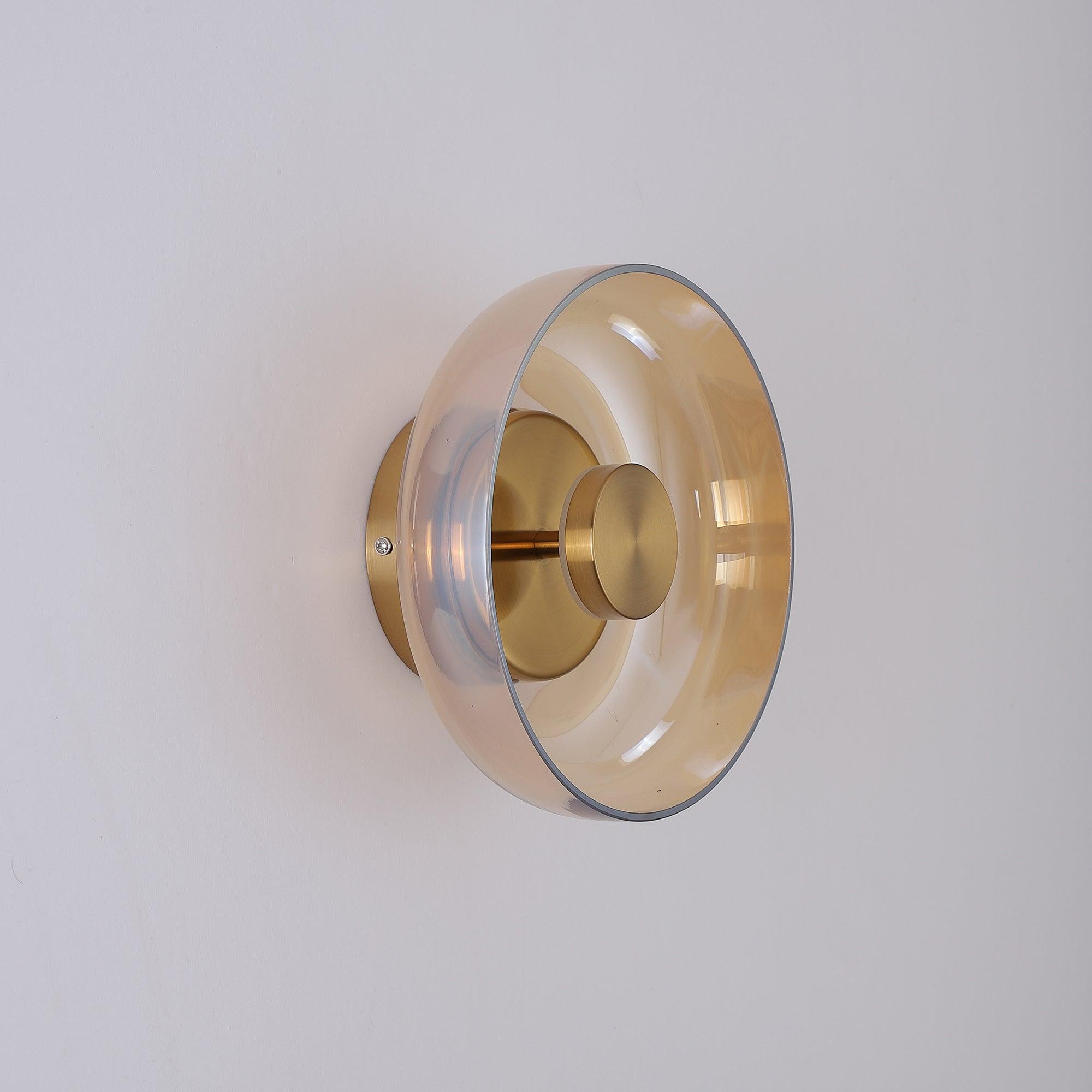 Hailie Modern Round Bowl Glass Wall Light