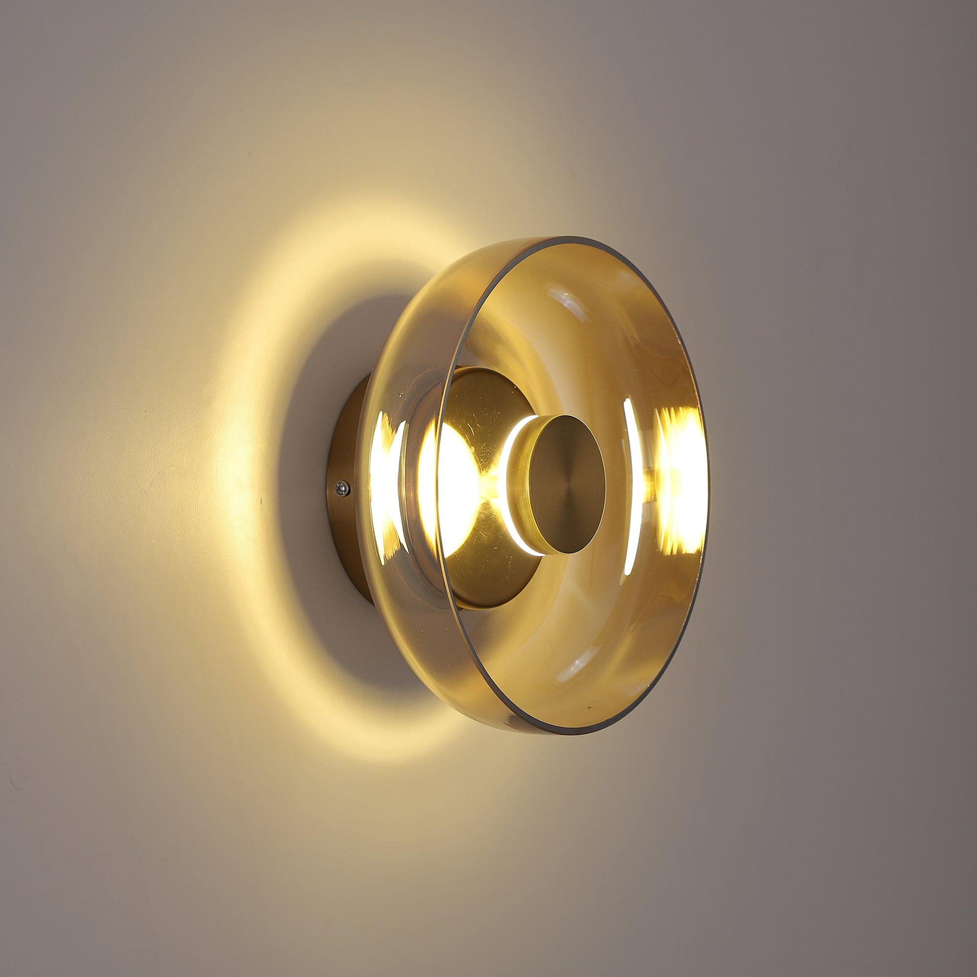 Hailie Modern Round Bowl Glass Wall Light
