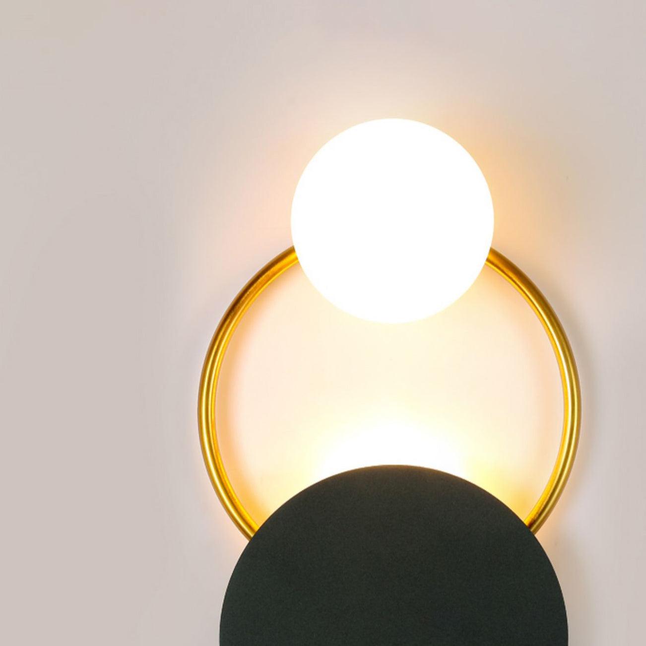 Black Circular Rings Wall Lamp - Letslighting