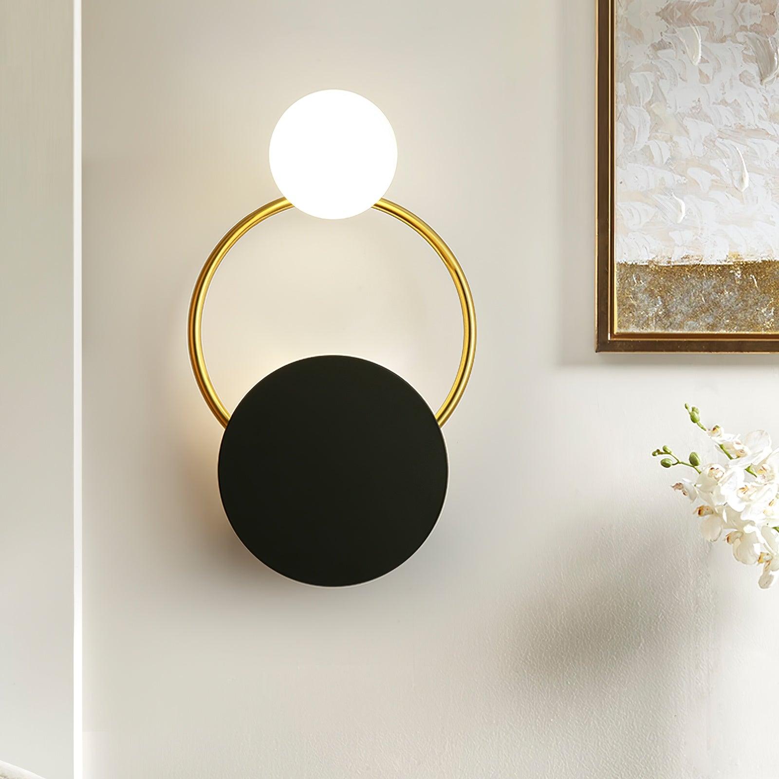 Black Circular Rings Wall Lamp - Letslighting