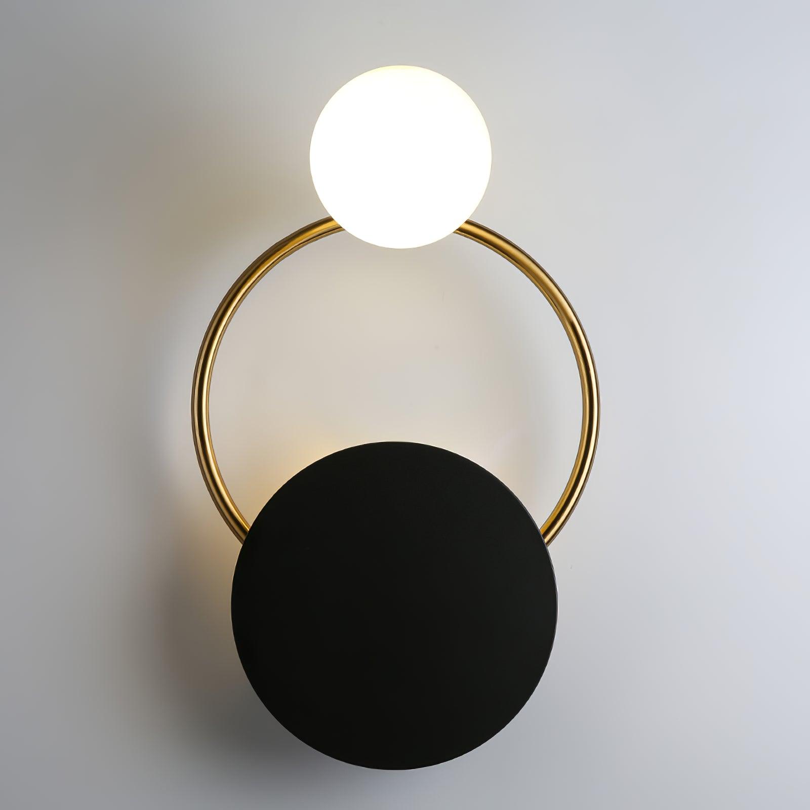 Black Circular Rings Wall Lamp - Letslighting