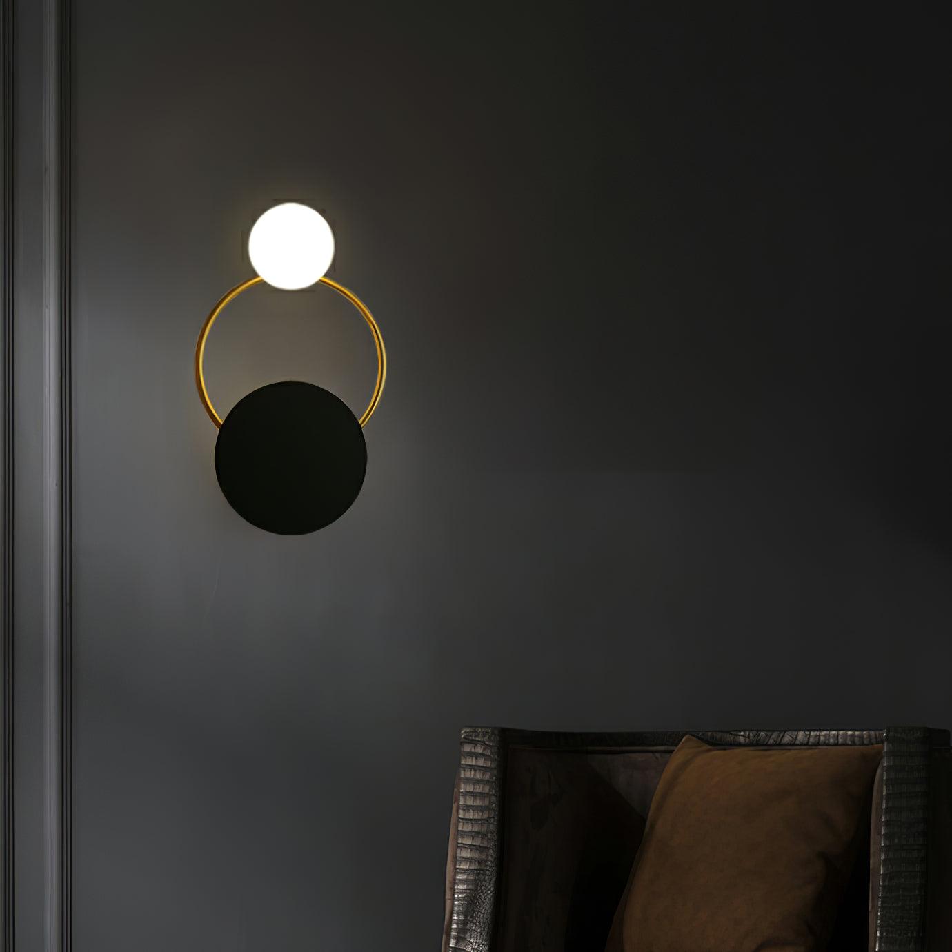 Black Circular Rings Wall Lamp - Letslighting
