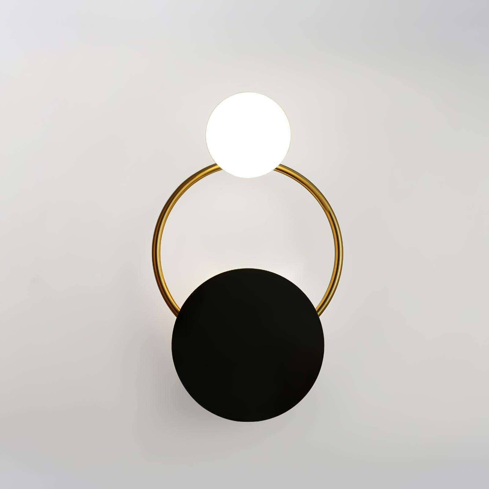 Black Circular Rings Wall Lamp - Letslighting