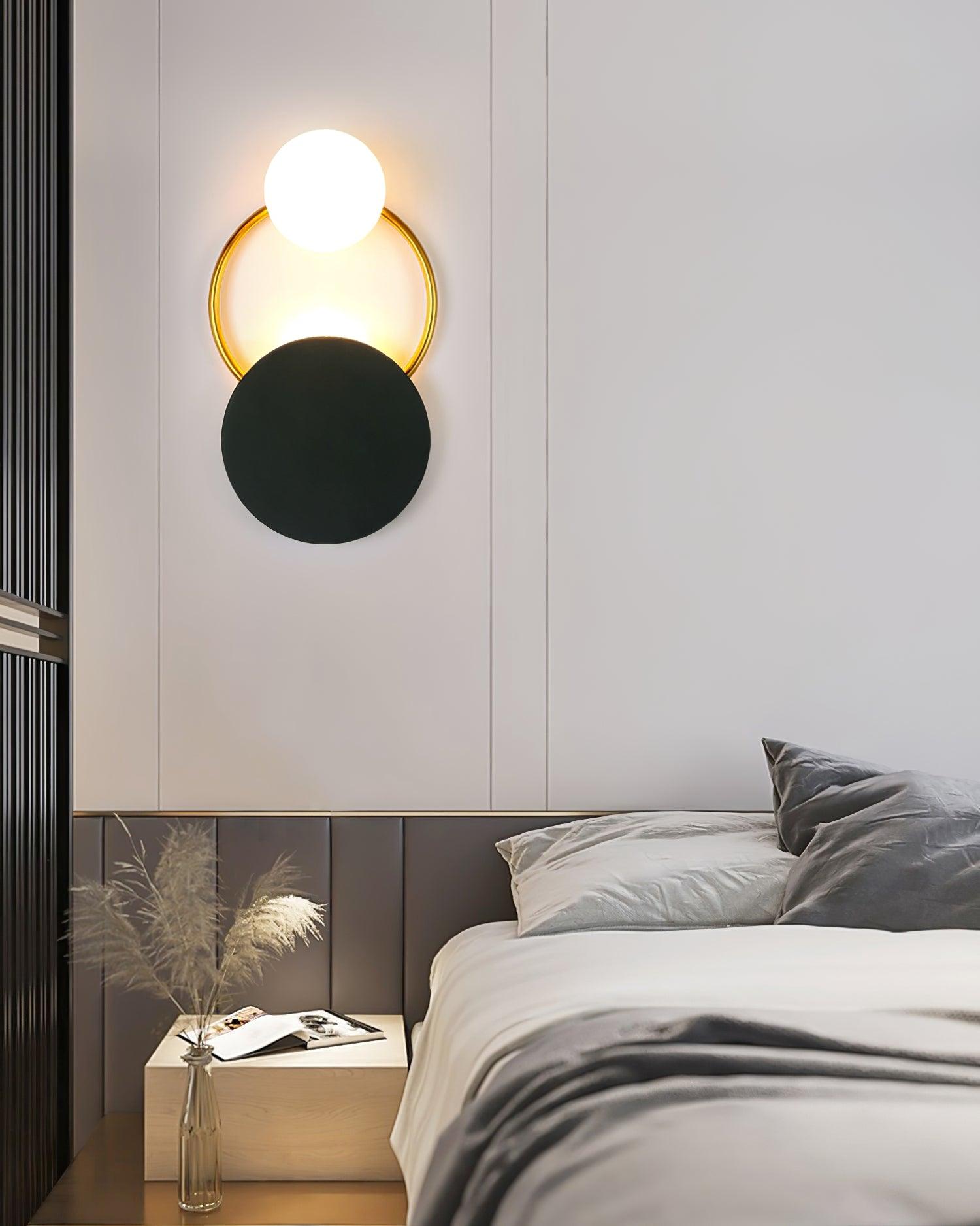 Black Circular Rings Wall Lamp - Letslighting