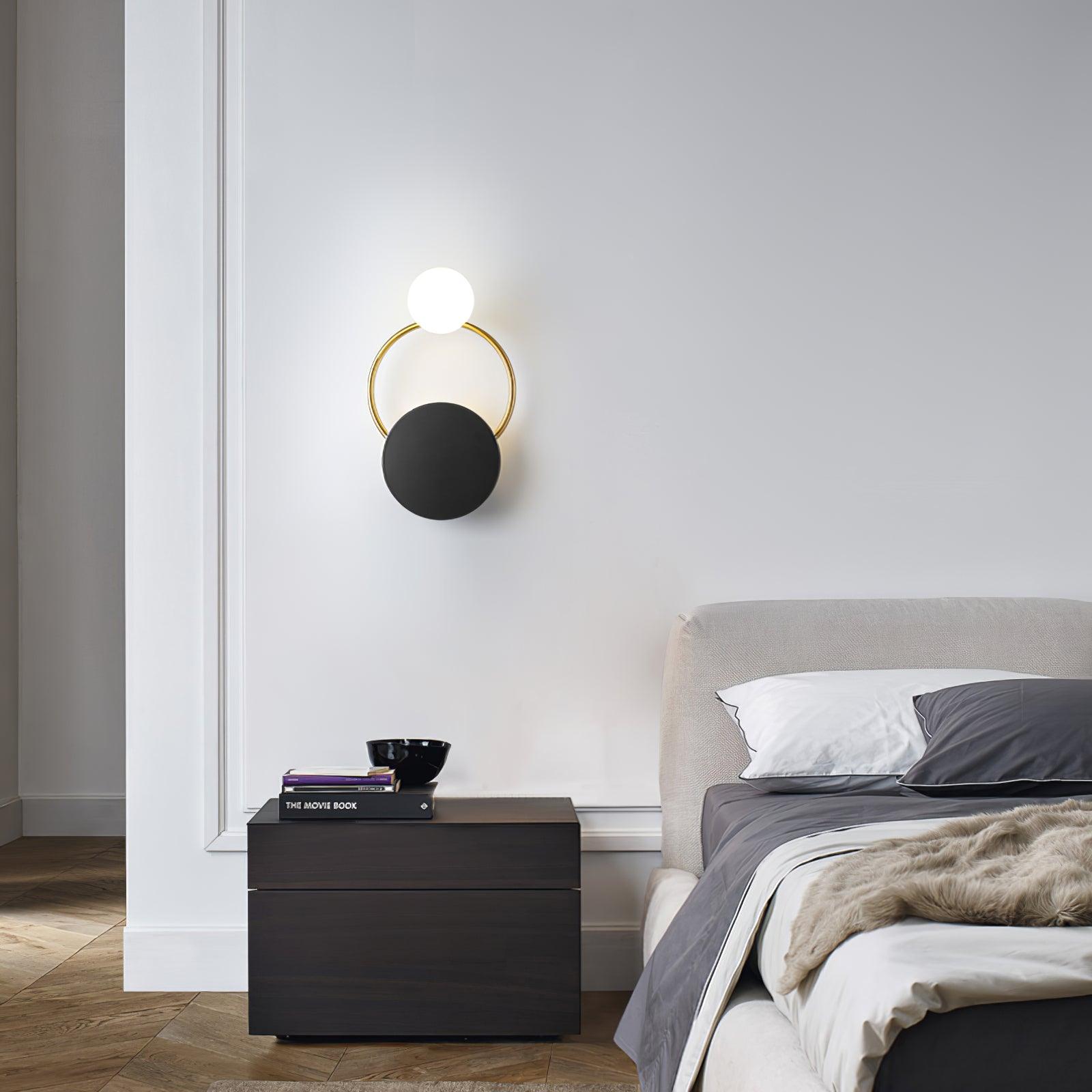 Black Circular Rings Wall Lamp - Letslighting