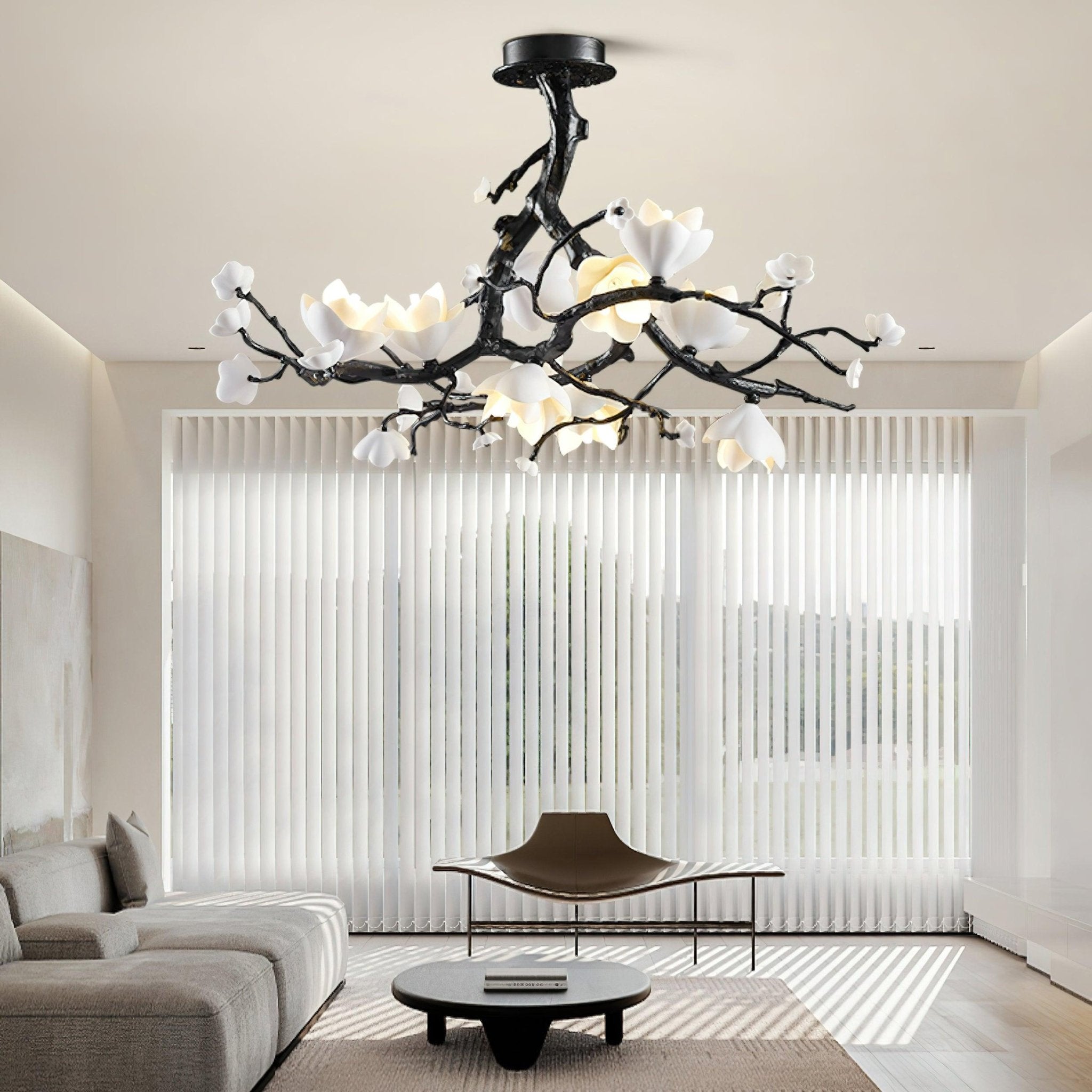 Black Copper Tree Chandelier - Letslighting