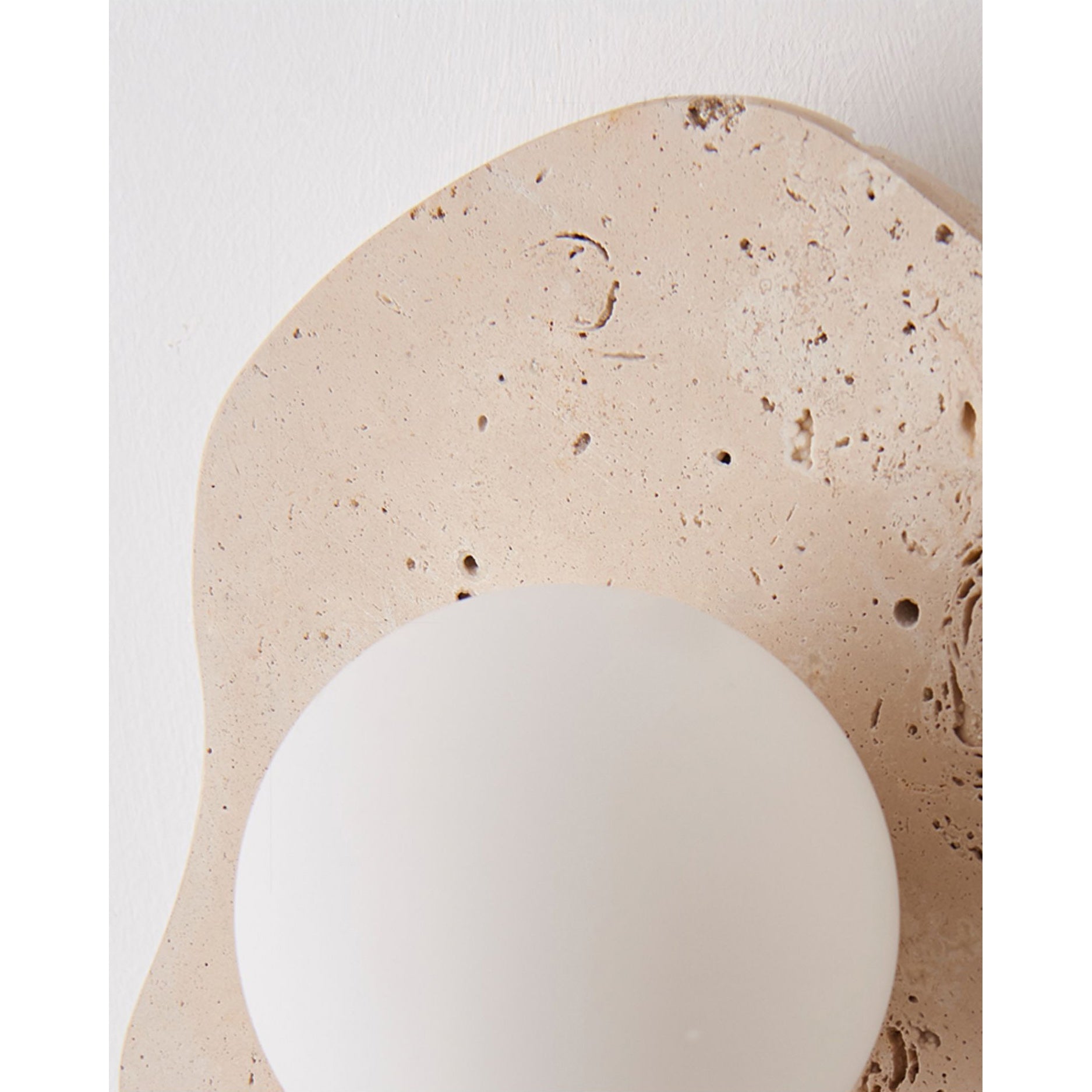 Tinduvyj Modern Minimalist Travertine Glass Wall Lamp - Lamp Copper