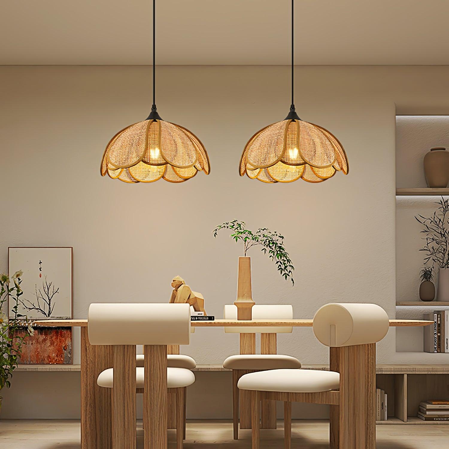 Bloom Rattan Pendant Lamp - Letslighting