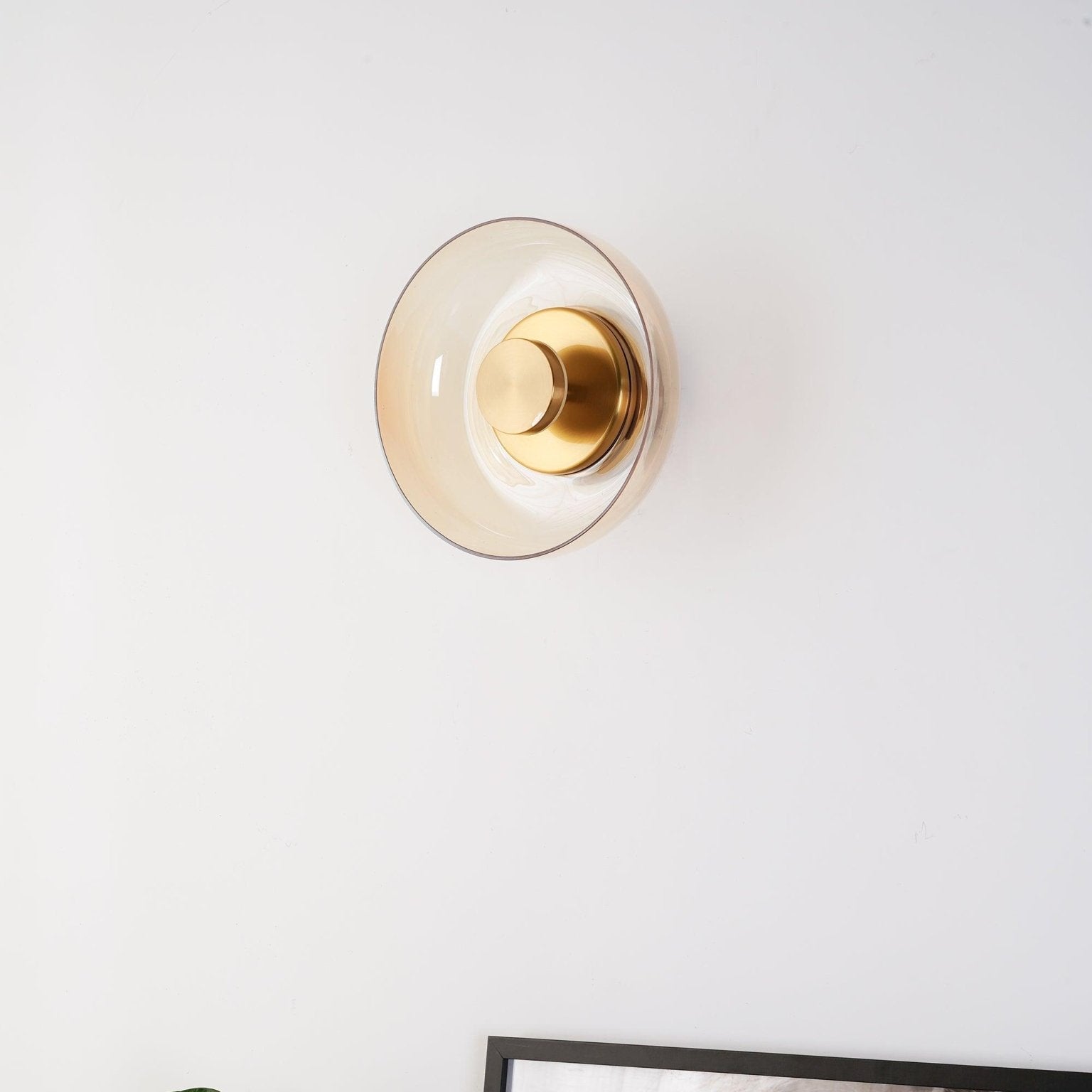 Hailie Modern Round Bowl Glass Wall Light