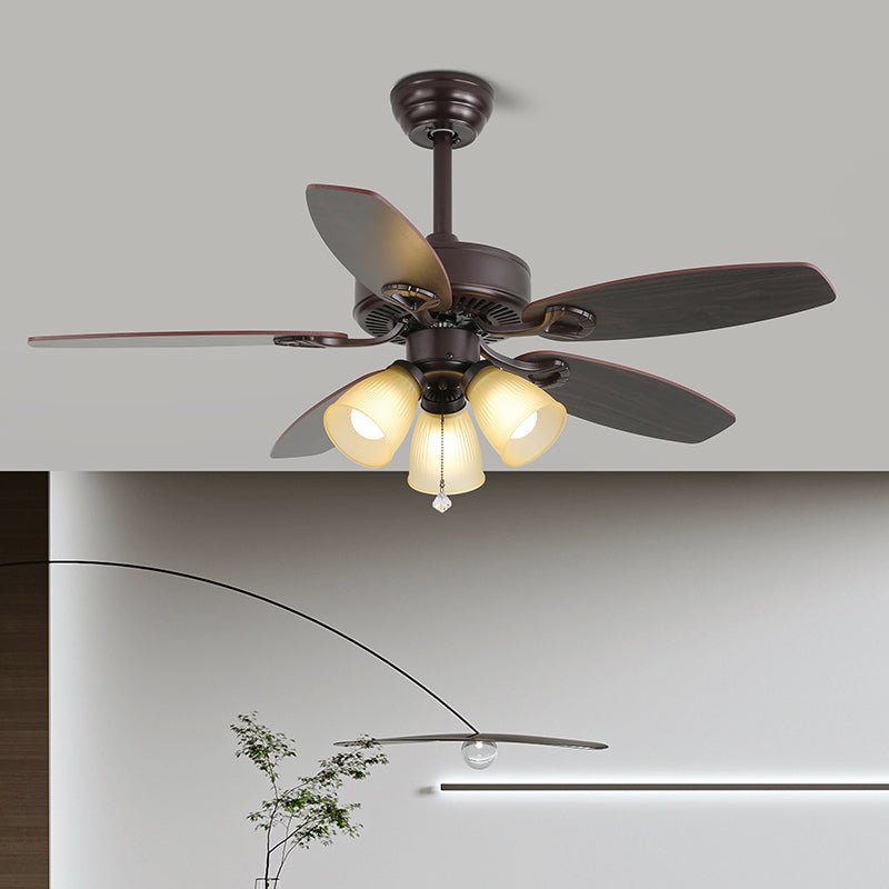 Ventilador de Techo Elora Vintage con Luz, Modelo K, Diá. 107cm