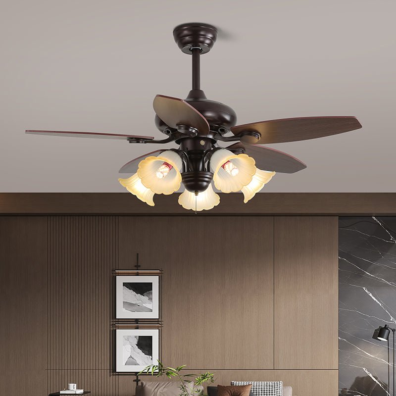 Ventilador de Techo Elora Vintage con Luz, Modelo B, Diá. 107cm