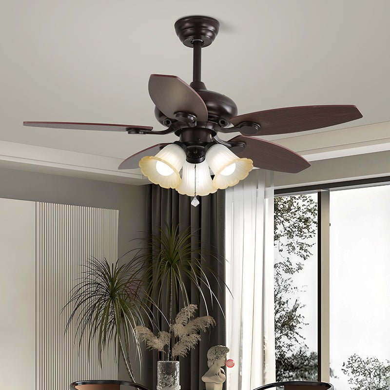 Ventilador de Techo Elora Vintage con Luz, Modelo D, Diá. 107cm