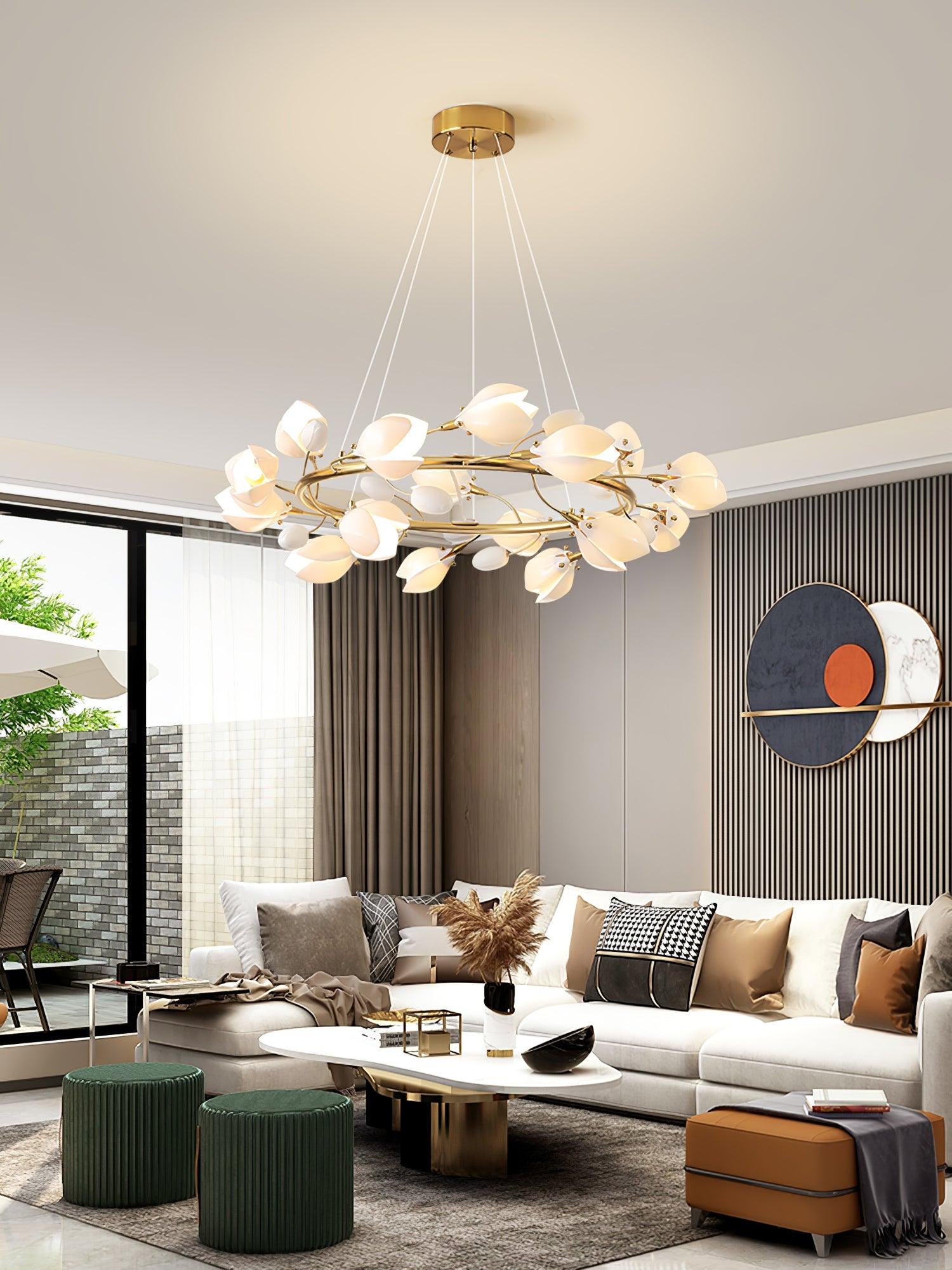 Porcelain Magnolia Chandelier - Letslighting