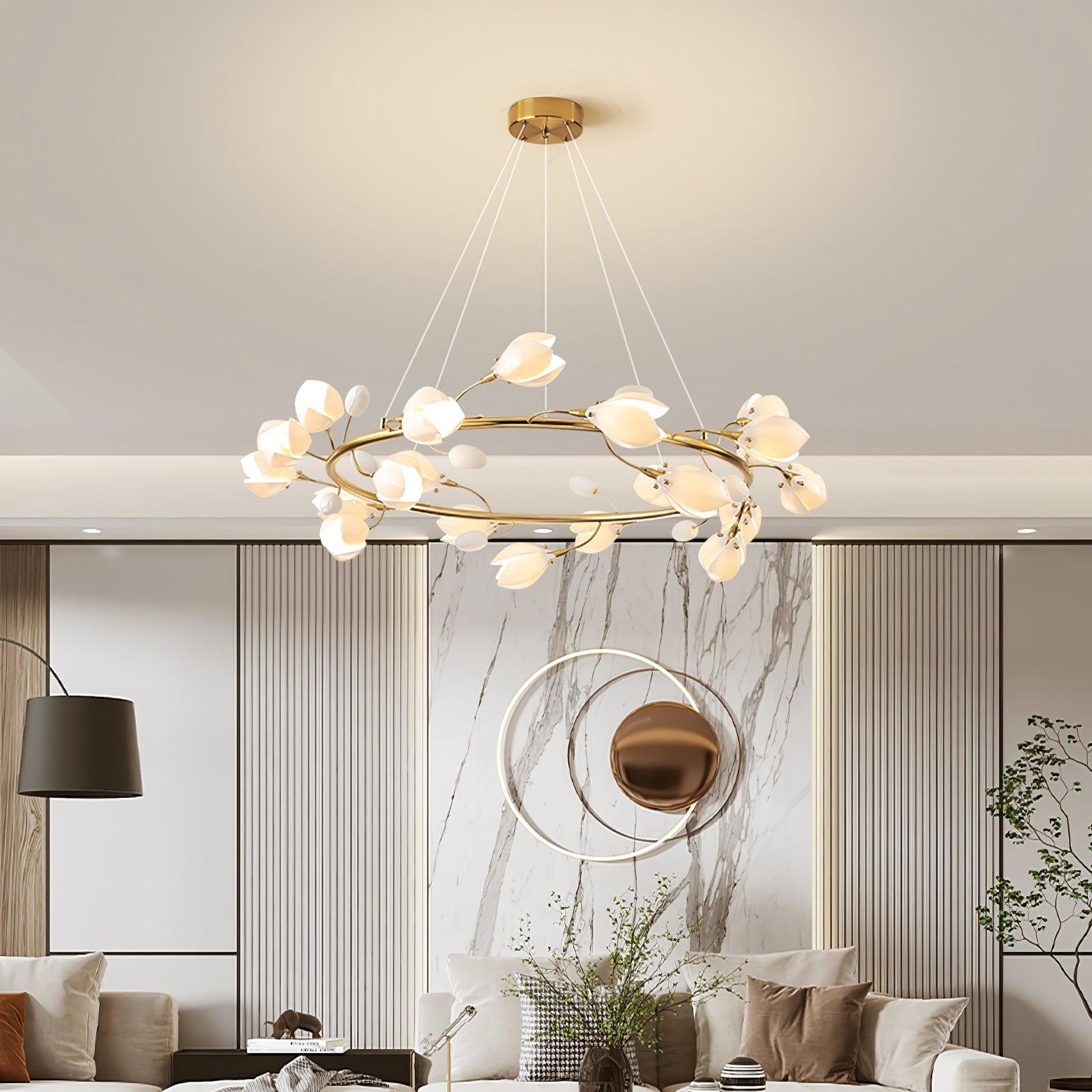 Porcelain Magnolia Chandelier - Letslighting