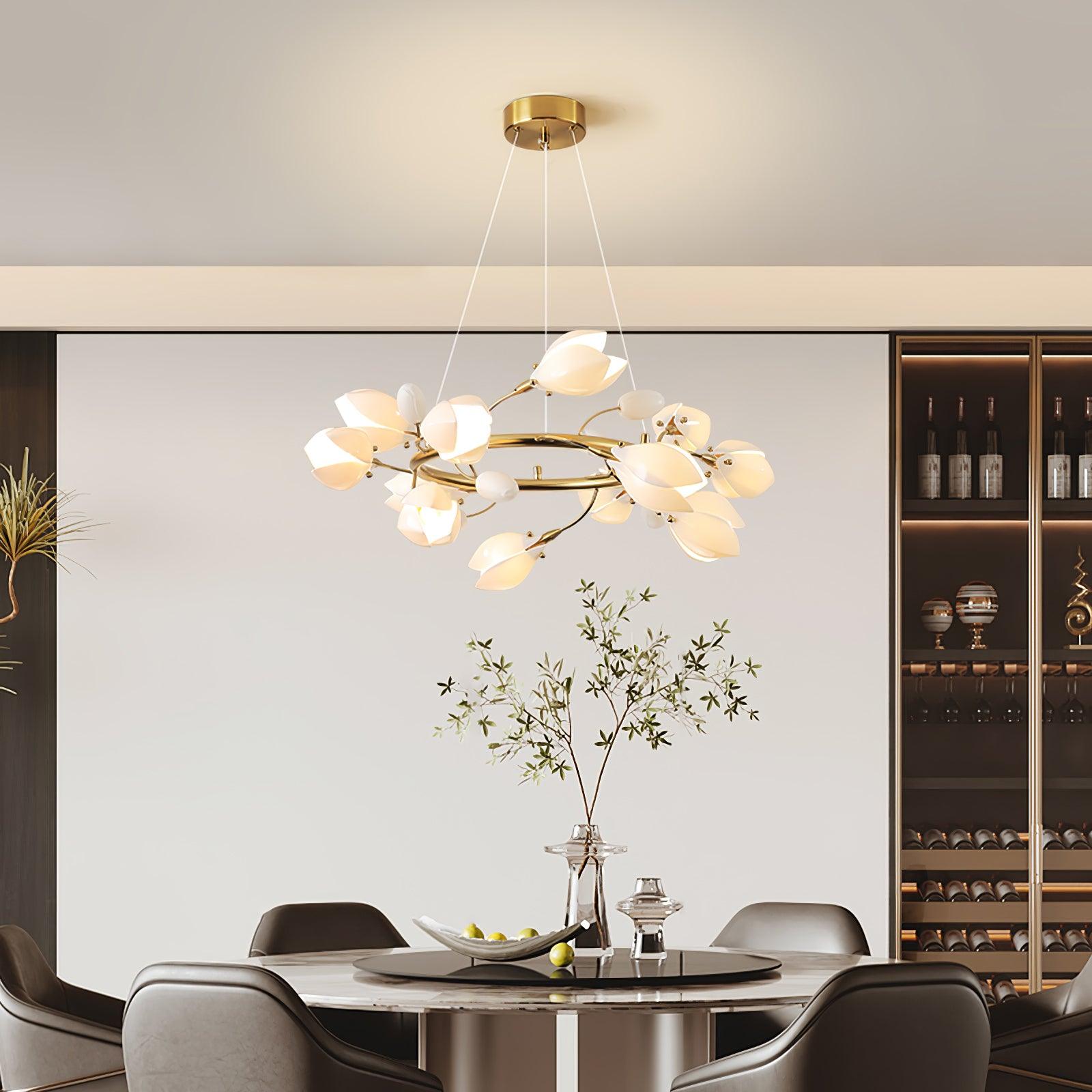 Porcelain Magnolia Chandelier - Letslighting