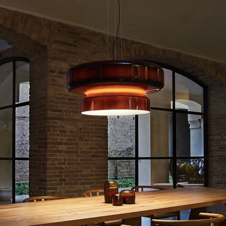 Xenuvyj Modern Minimalist Metal Glass Pendant Lamp - Lamp Copper
