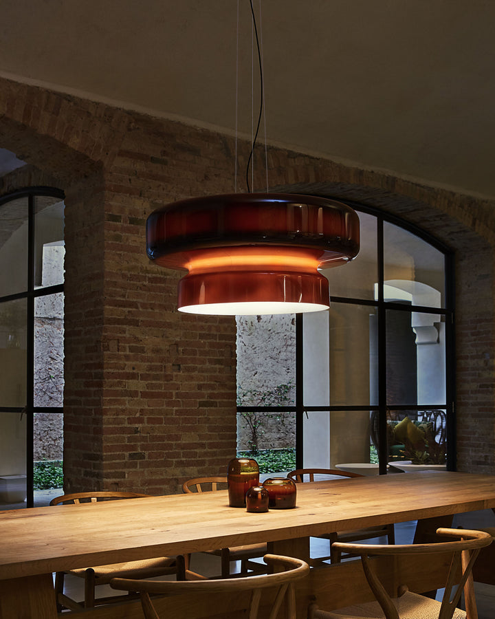 Xenuvyj Modern Minimalist Metal Glass Pendant Lamp - Lamp Copper