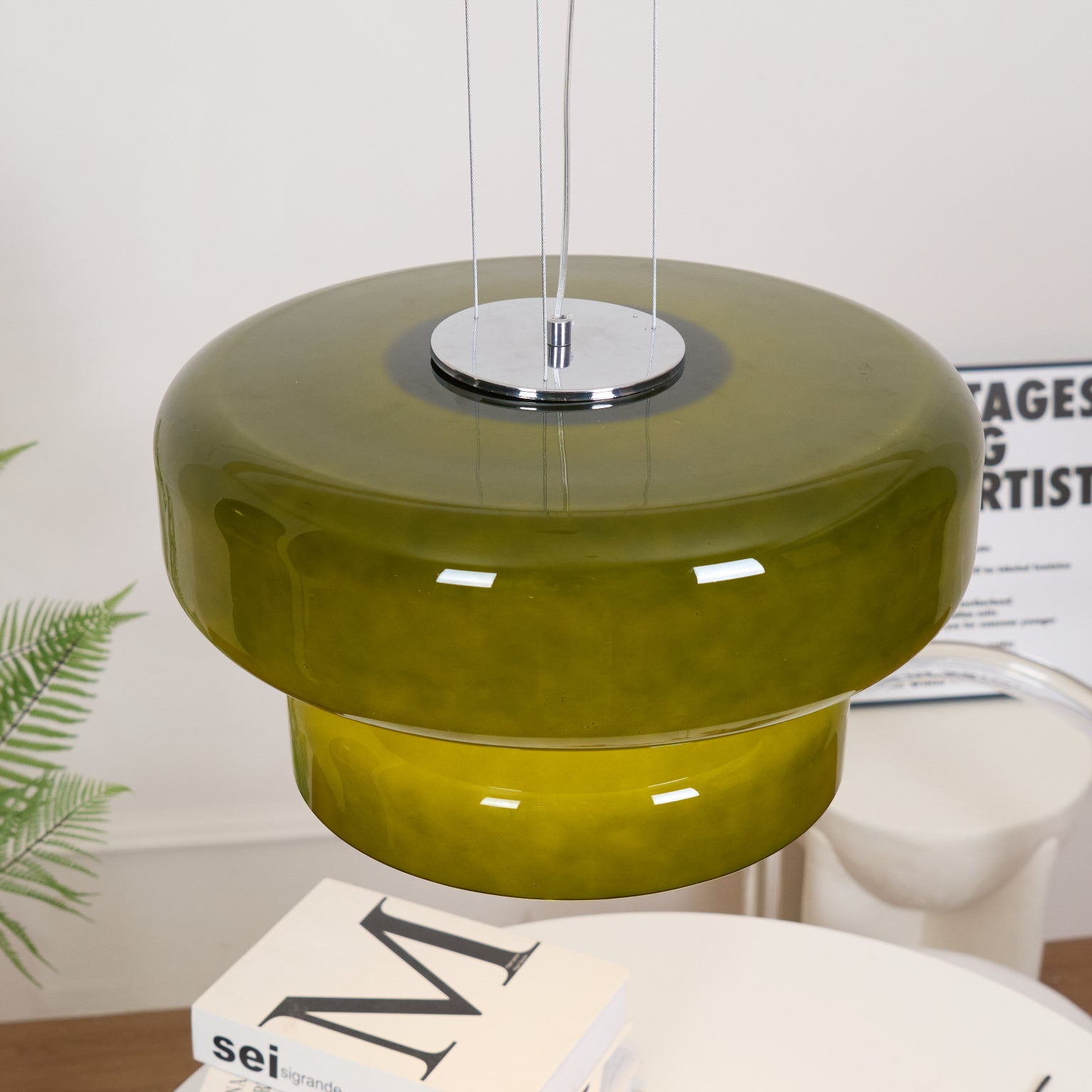 Xenuvyj Modern Minimalist Metal Glass Pendant Lamp - Lamp Copper