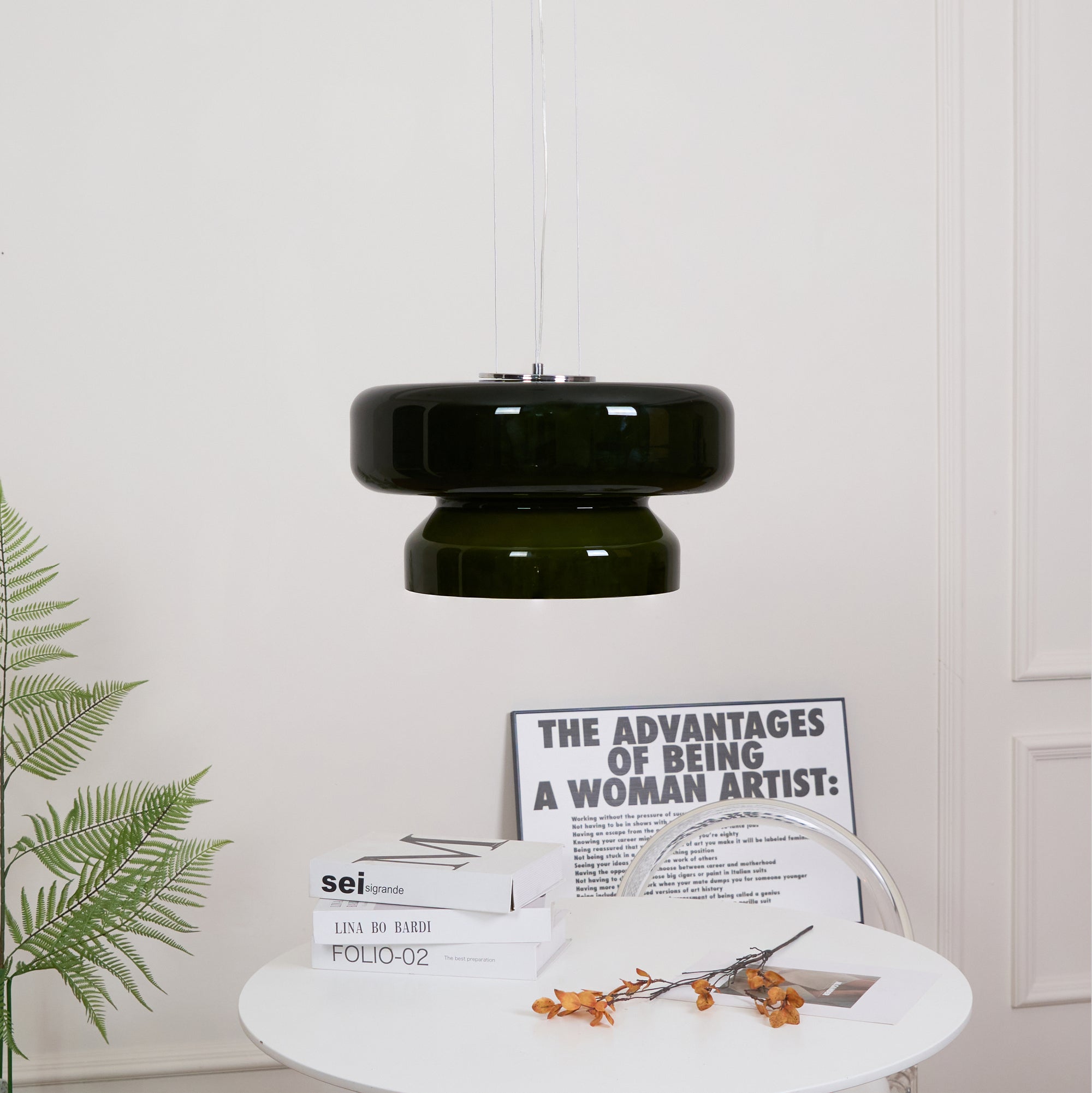 Xenuvyj Modern Minimalist Metal Glass Pendant Lamp - Lamp Copper