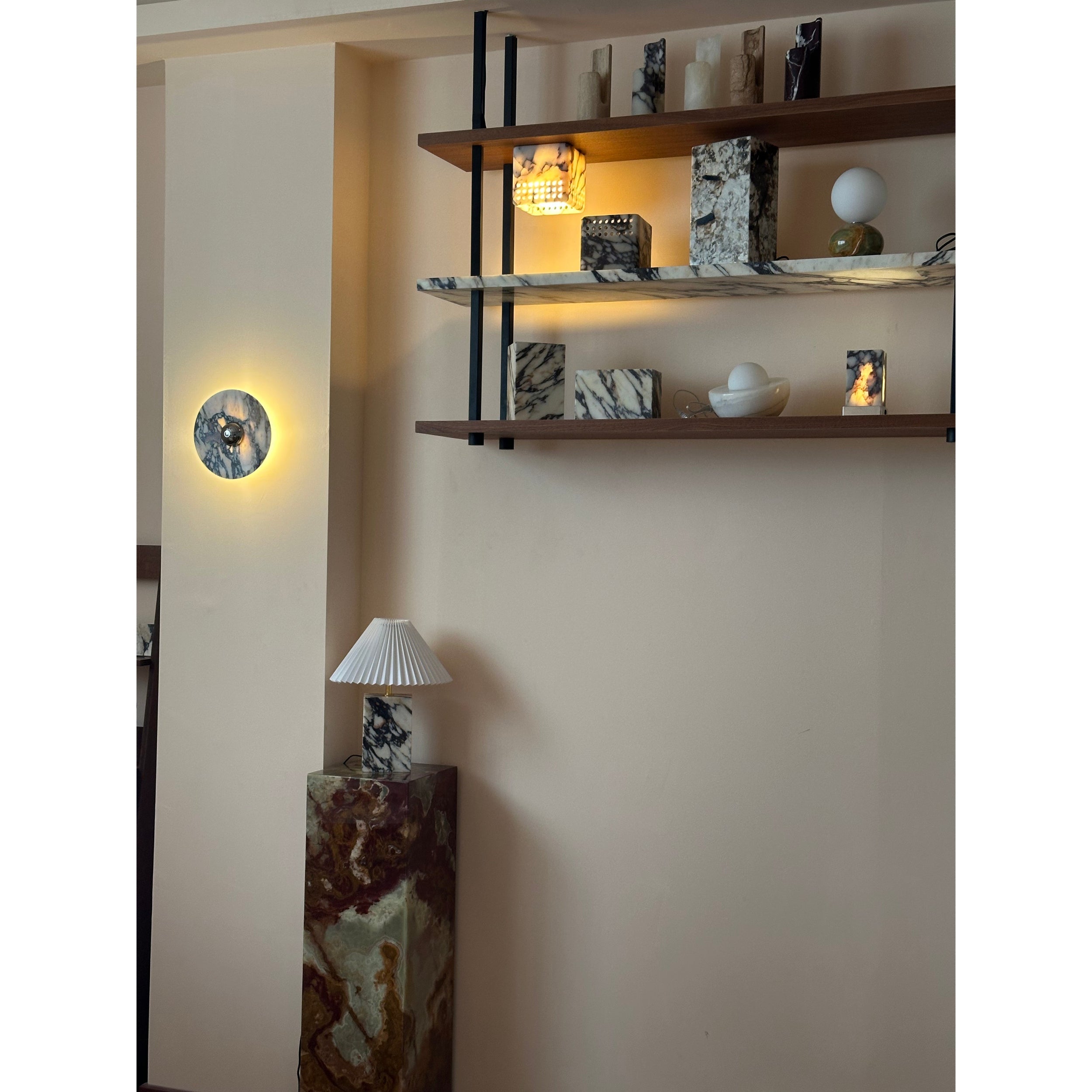 Bond Modern Minimalist Marble Ceiling Lamp - Lamp Copper