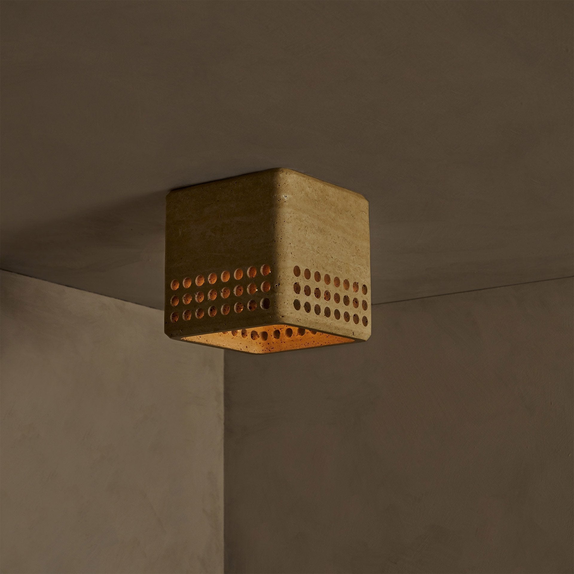 Bond Modern Minimalist Marble Ceiling Lamp - Lamp Copper