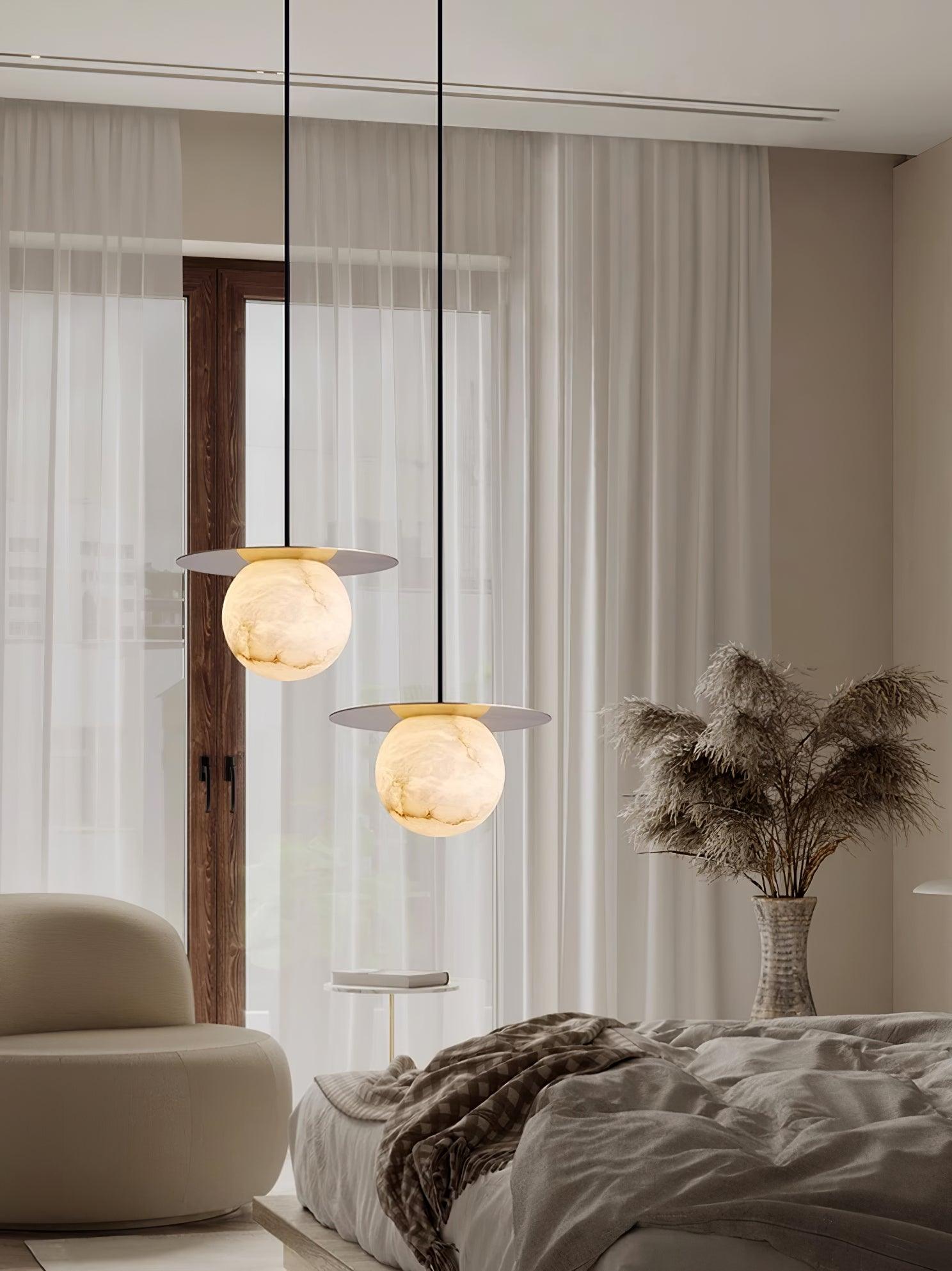 Nyvelyra Sphere Alabaster Pendant Light - Letslighting