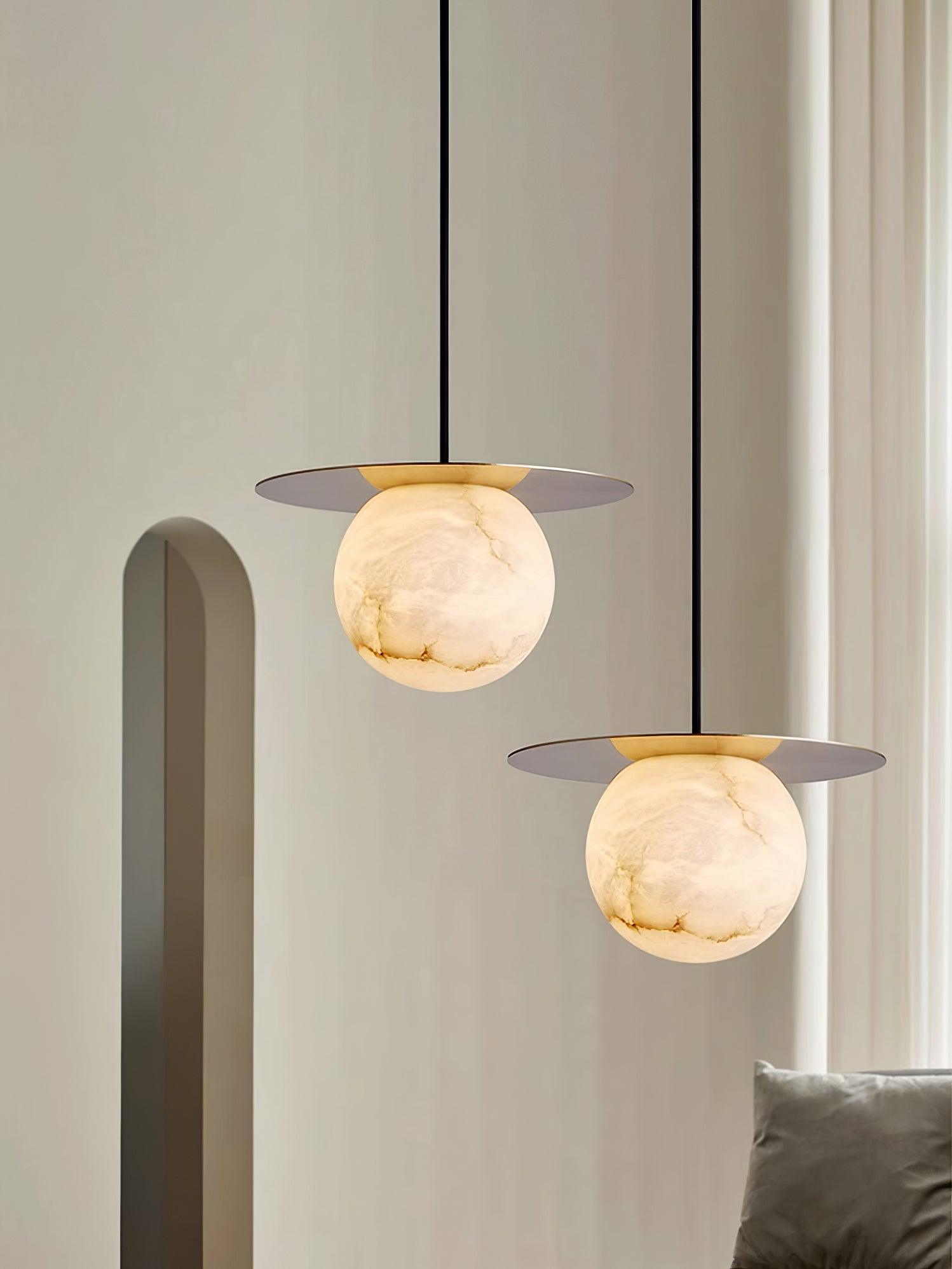Nyvelyra Sphere Alabaster Pendant Light - Letslighting
