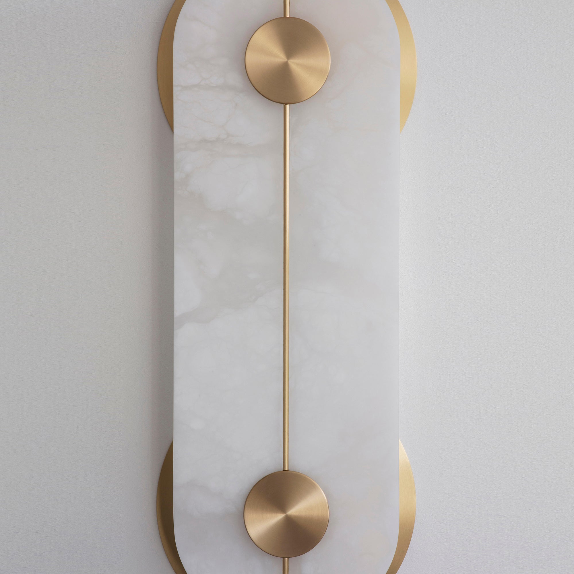 Auriel Modern Minimalist Brass Alabaster Wall Lamp - Lamp Copper