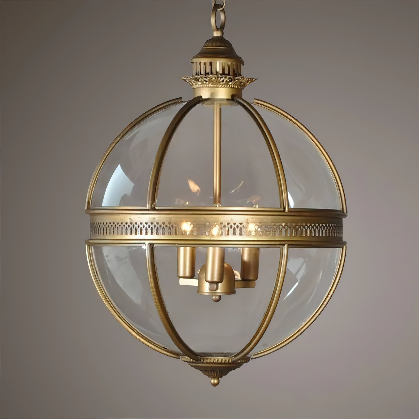 Svelte Vintage Industrial Metal Glass Pendant Light - Lamp Copper