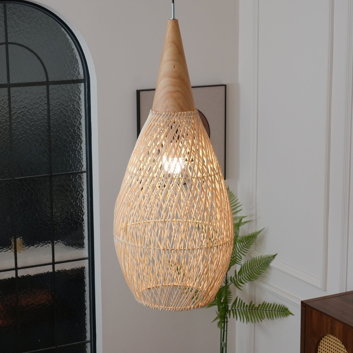 Braided Rattan Pendant Lamp - Letslighting