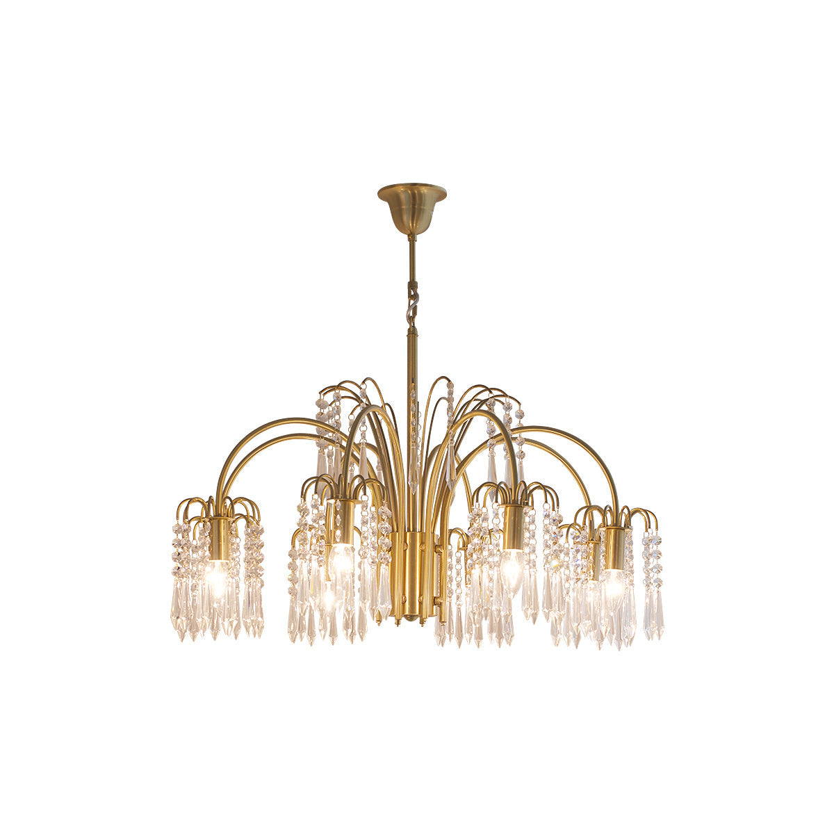 Voyant Premium Luxury Candle Crystal Chandelier - Lamp Copper